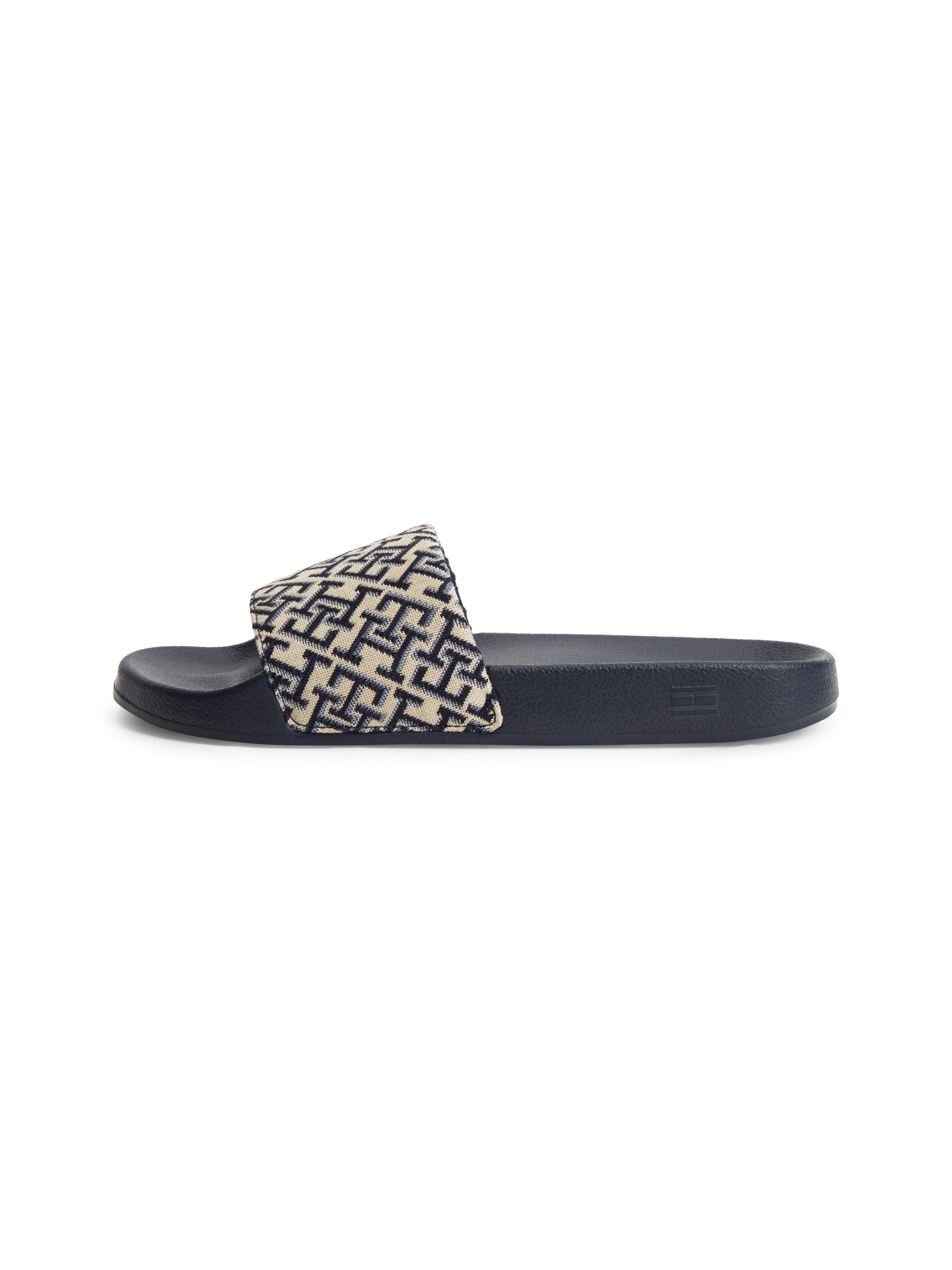 Tommy Hilfiger TH MONOGRAM POOL SLIDE Pantolette Sommerschuh, Strandschuh mit logobedruckter Bandage – Bild 5 von 5