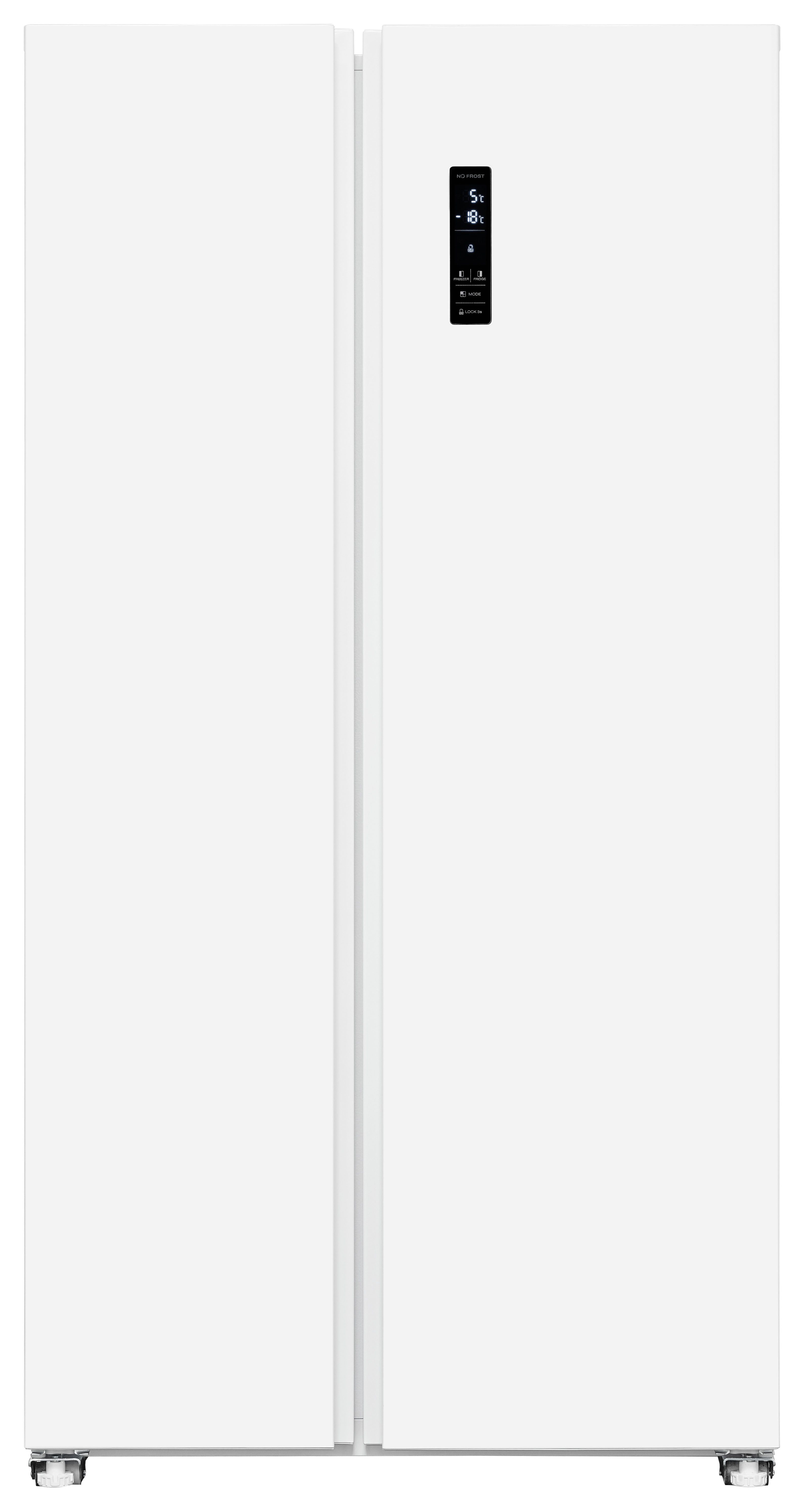 exquisit Side-by-Side SBS46-040D weiss, 177 cm hoch, 91 cm breit