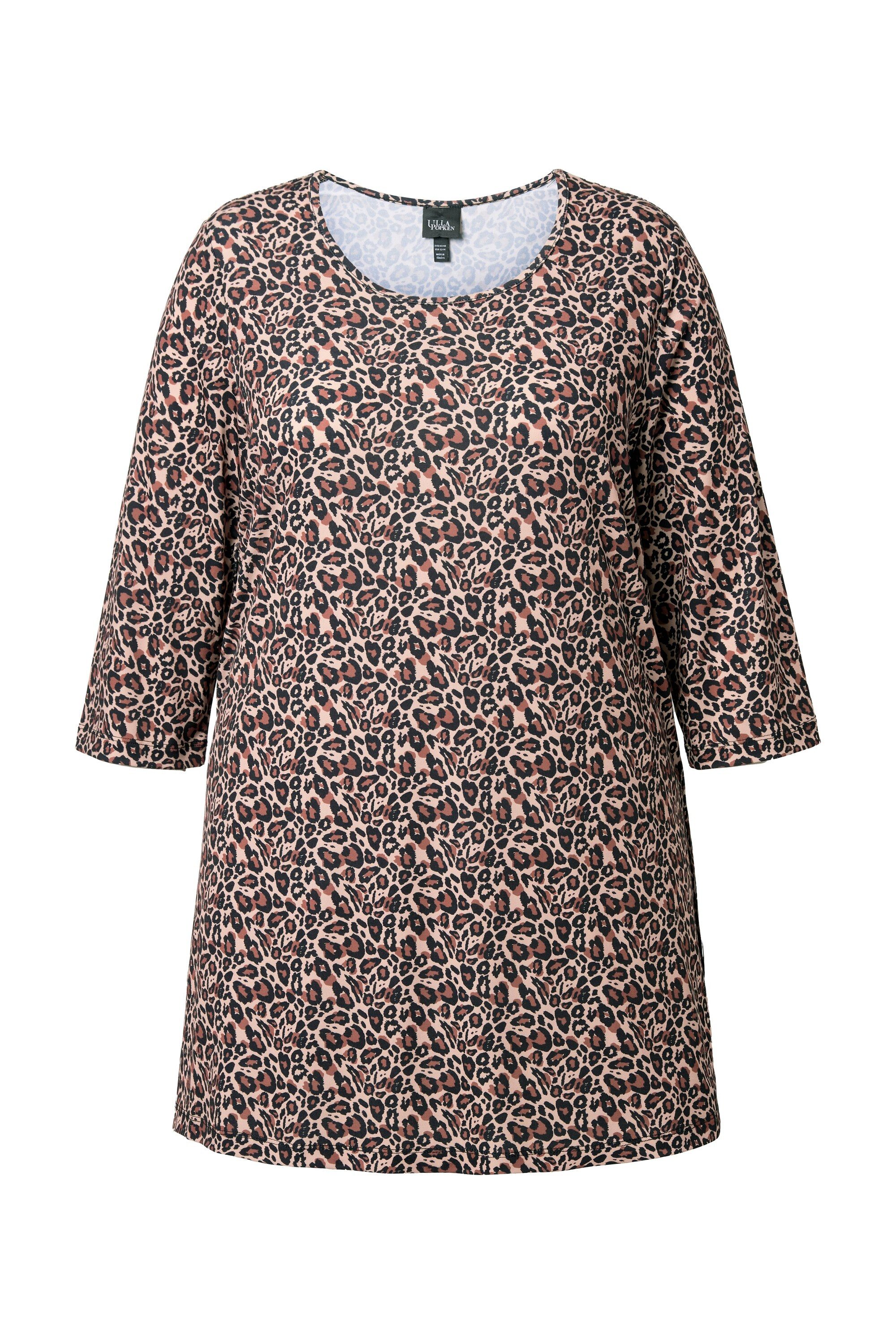 Longshirt Longshirt A-Linie Rundhals 3/4-Arm