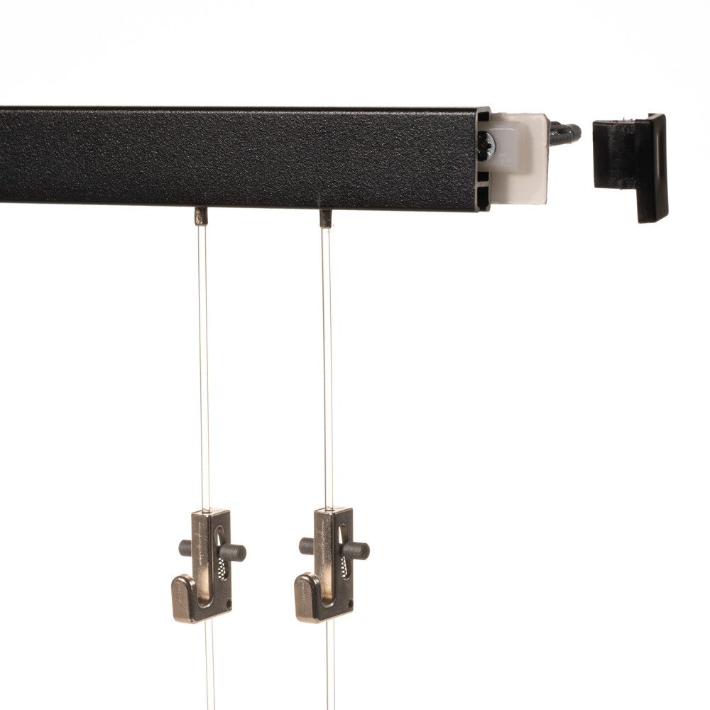SOFT-RAIL Bilderschienenset Galerieschiene 6 Meter (3 x 2 m) COMFORT, Wandmontage, inkl. Montagematerial, Seile und Haken