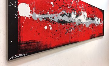 WandbilderXXL XXL-Wandbild Cooled Emotions 210 x 60 cm, Abstraktes Gemälde, handgemaltes Unikat