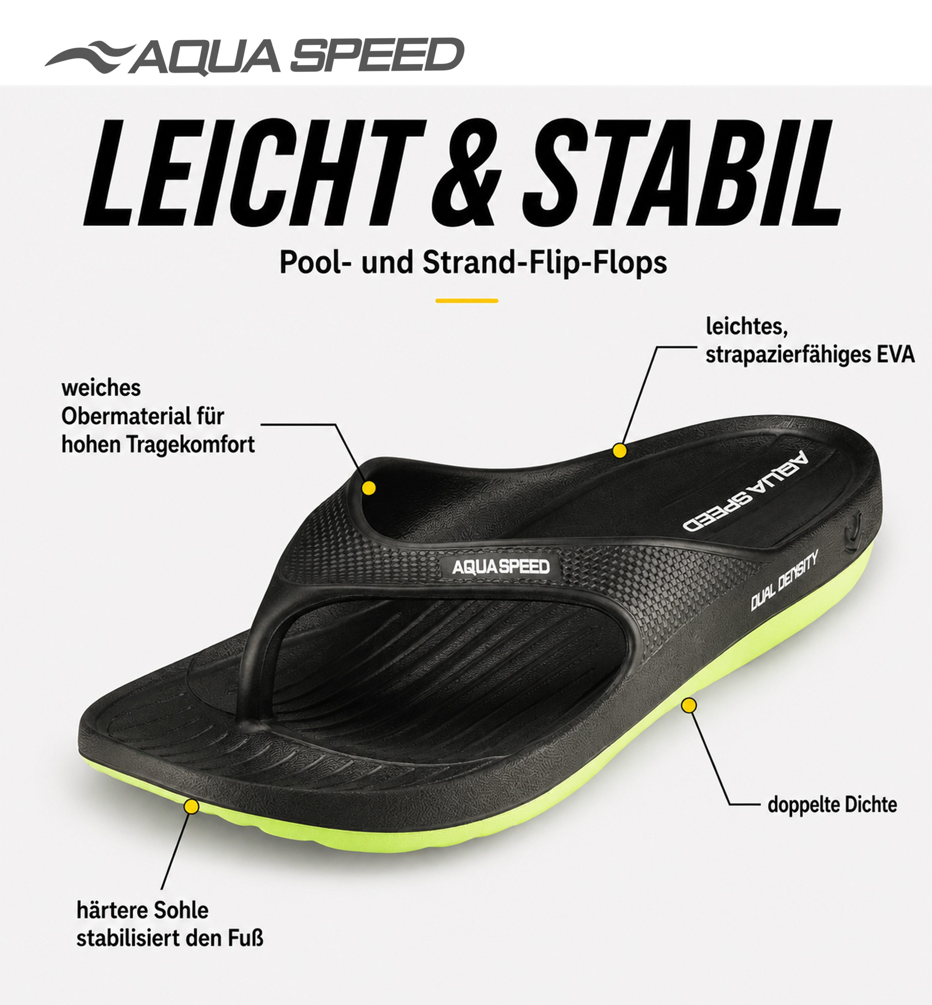 Aqua Speed Alcano Damen und Herren Zehentrenner Badesandalen Gr.36-45 Badezehentrenner