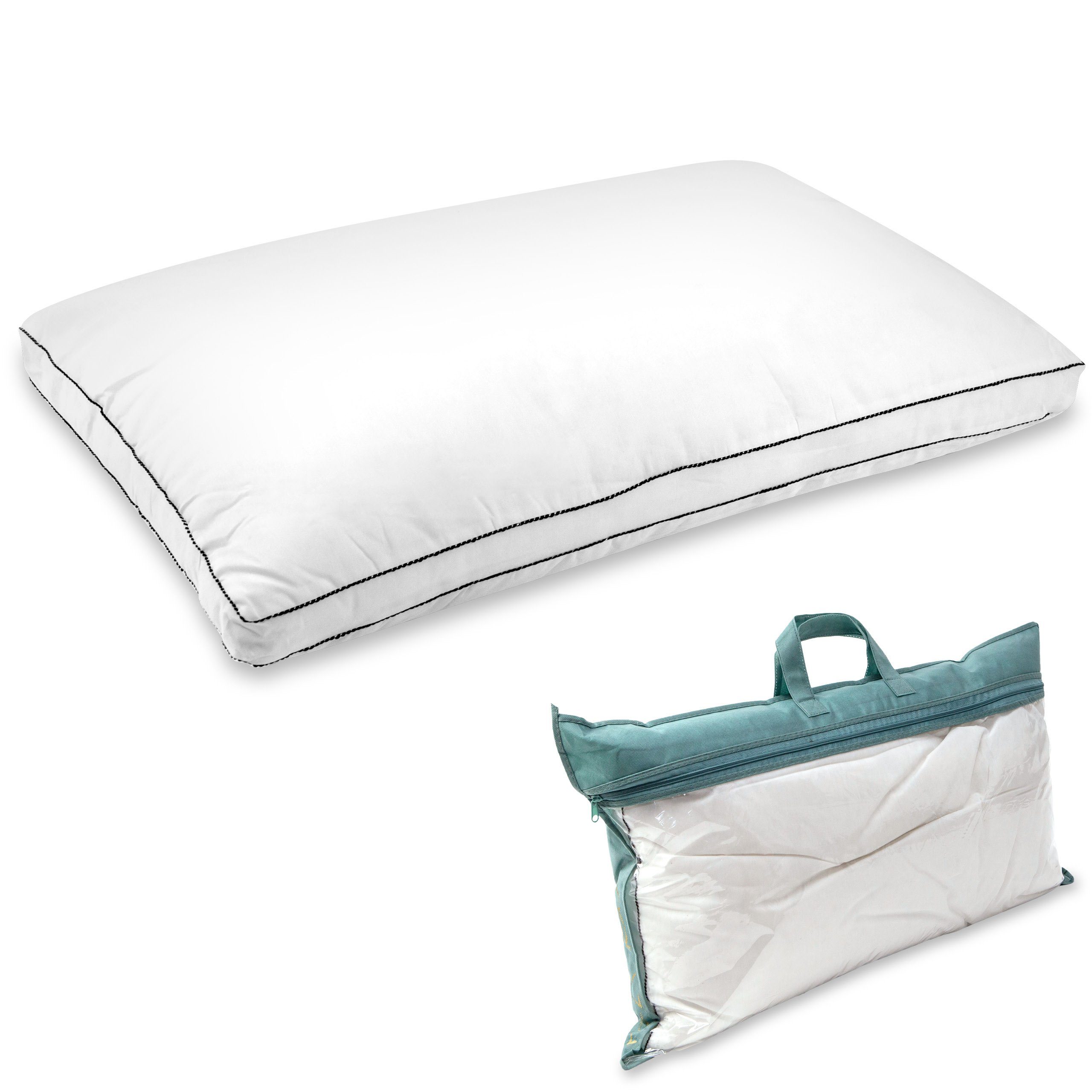 Kopfkissen Premium Kopfkissen 40x65cm, variable Füllmenge, Allergikerfreundlich