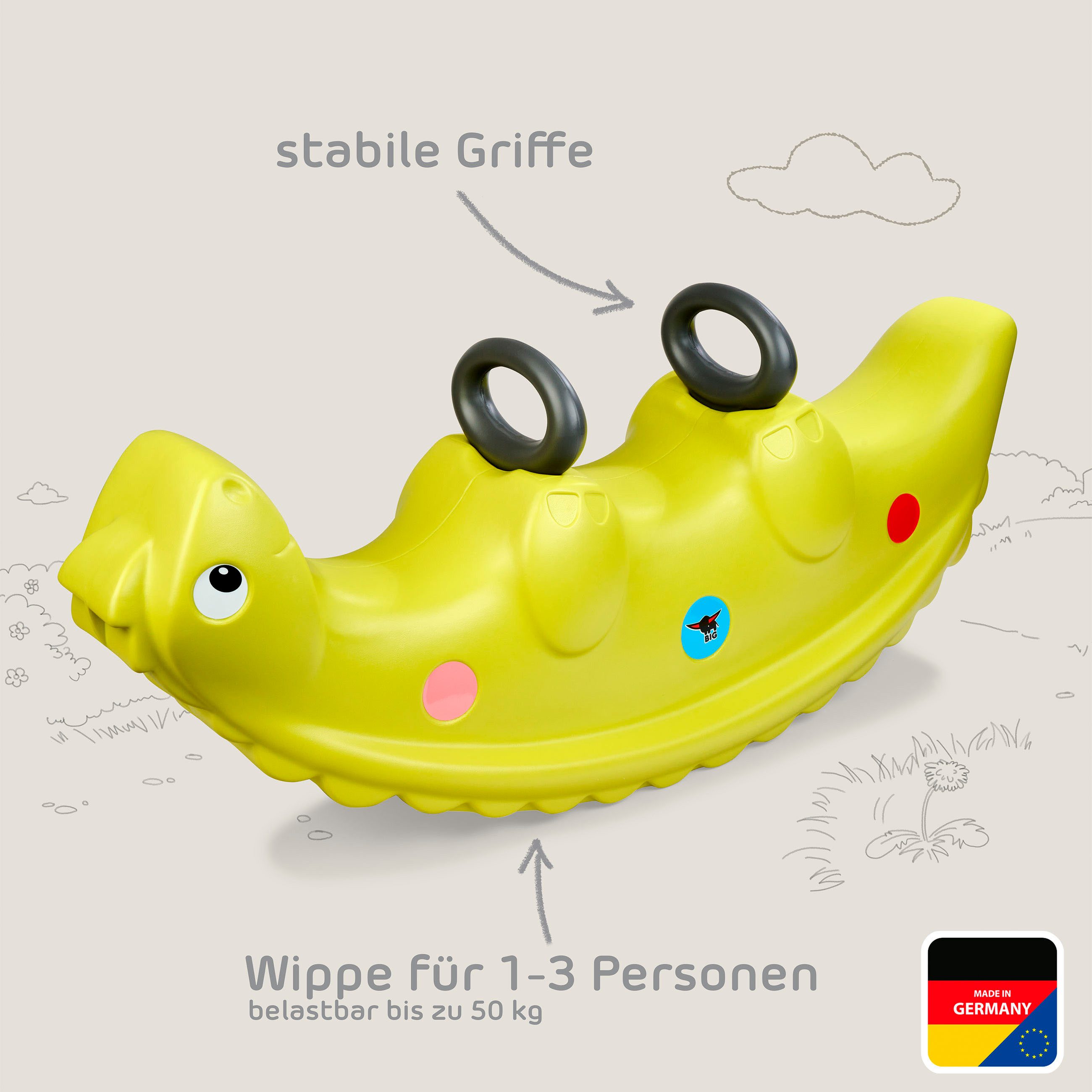 BIG Wippe Sammy Rocker, grün Made in Germany