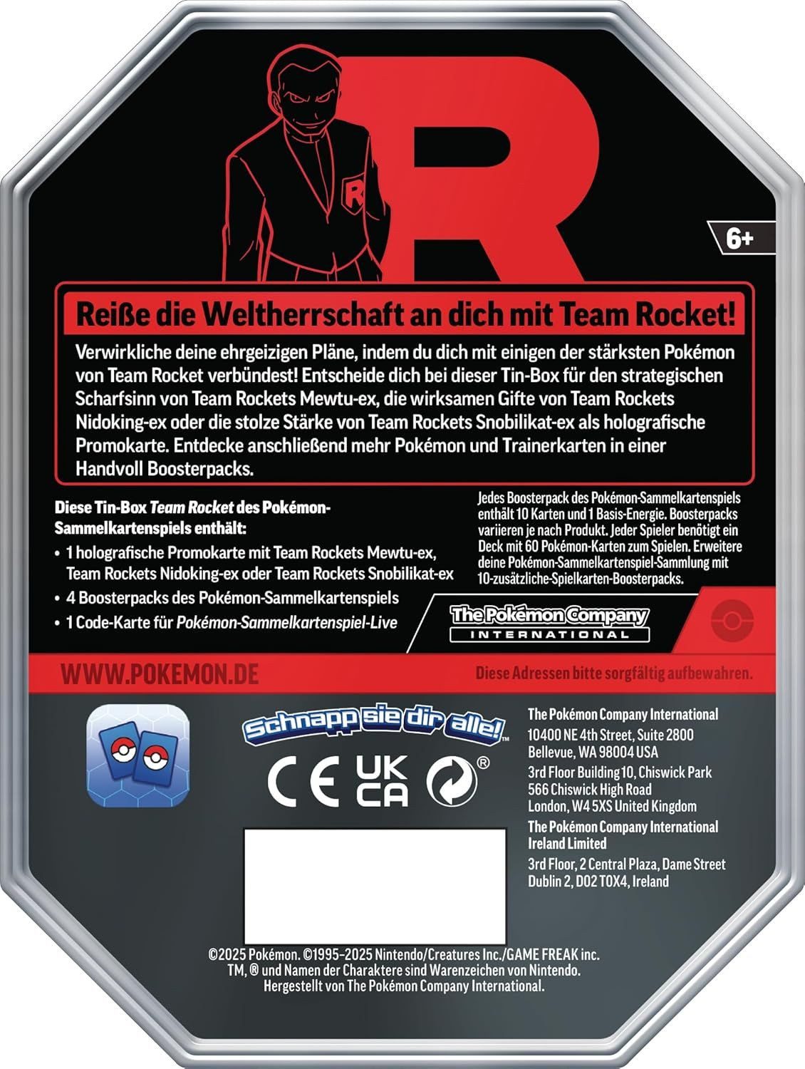 POKÉMON Sammelkarte Team Rockets, 4 Boosterpacks