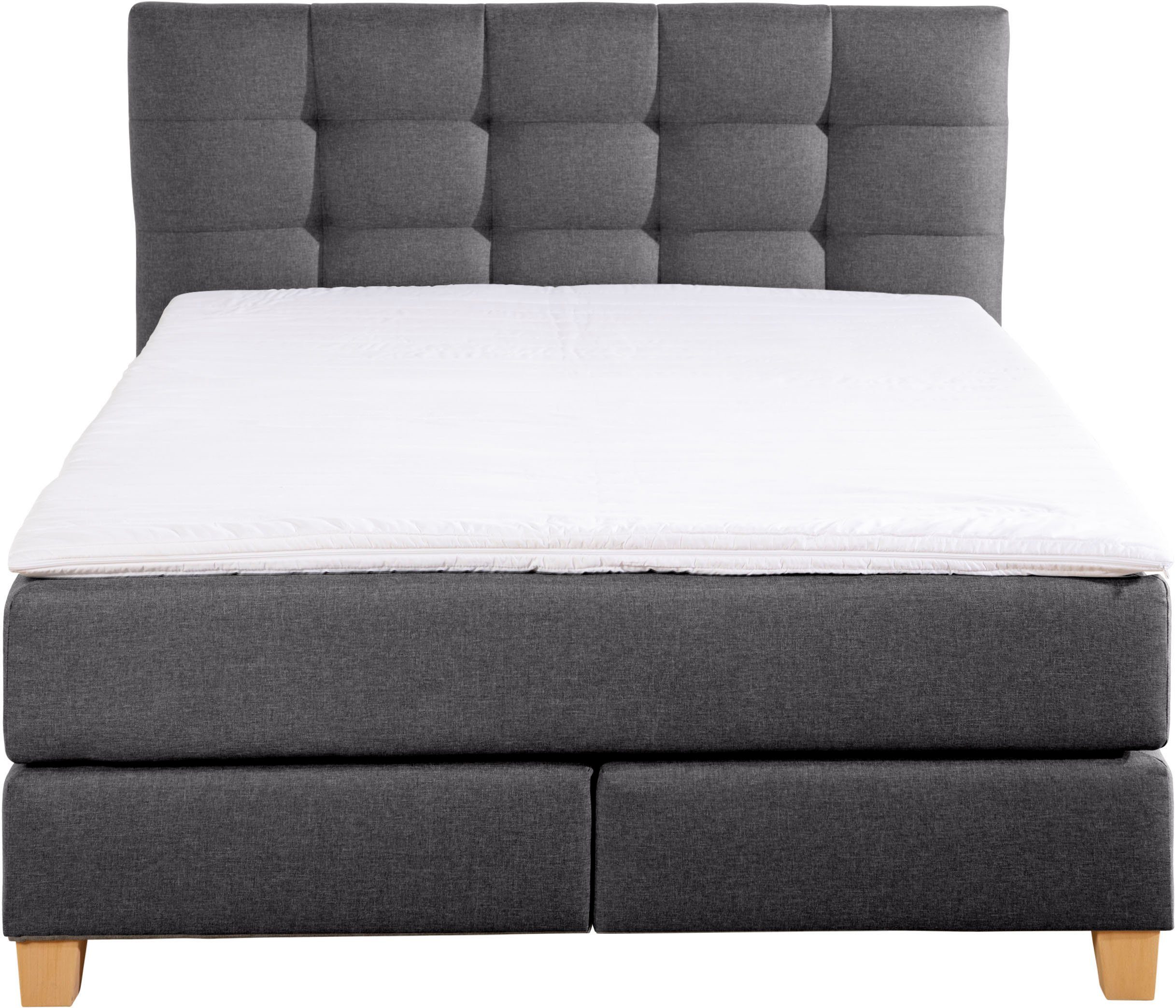Home affaire Boxspringbett Moulay, inkl. Topper, in 3 Härtegraden, TFK auch in Härtegrad 4