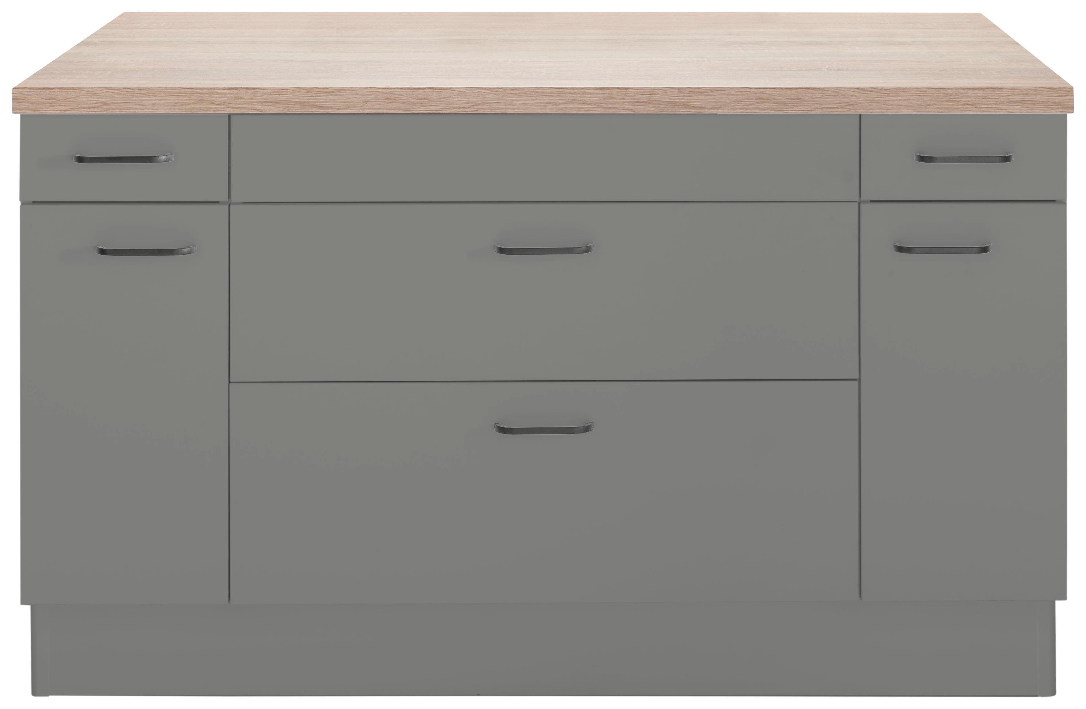 OPTIFIT Kücheninsel Elga, Soft-Close-Funktion, großen Vollauszügen, Stellbreite 150 x 95 cm