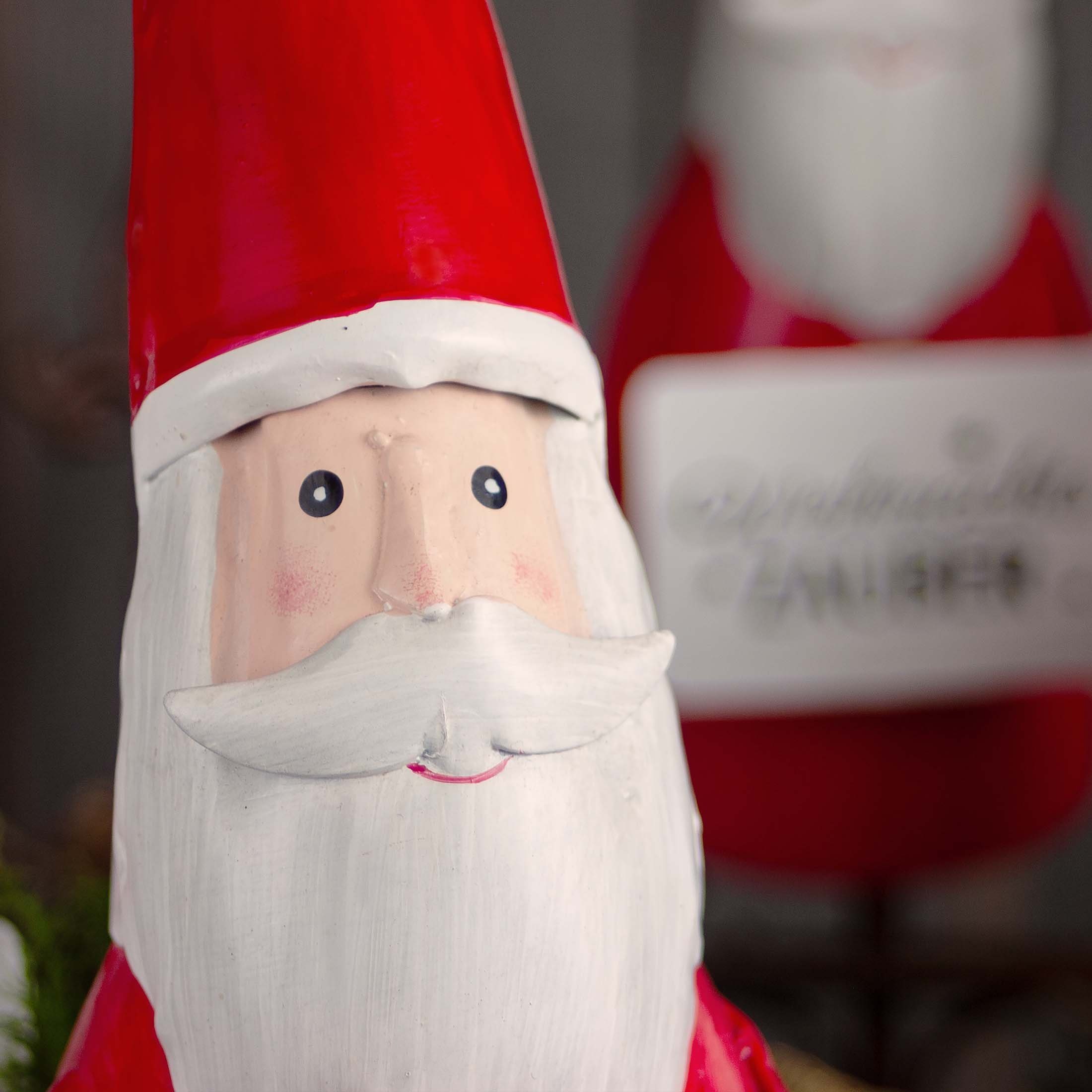 Paulslandhaus Gartenfigur Zaunhocker Weihnachtsmann Pfostenhocker Nikolaus günstig online kaufen