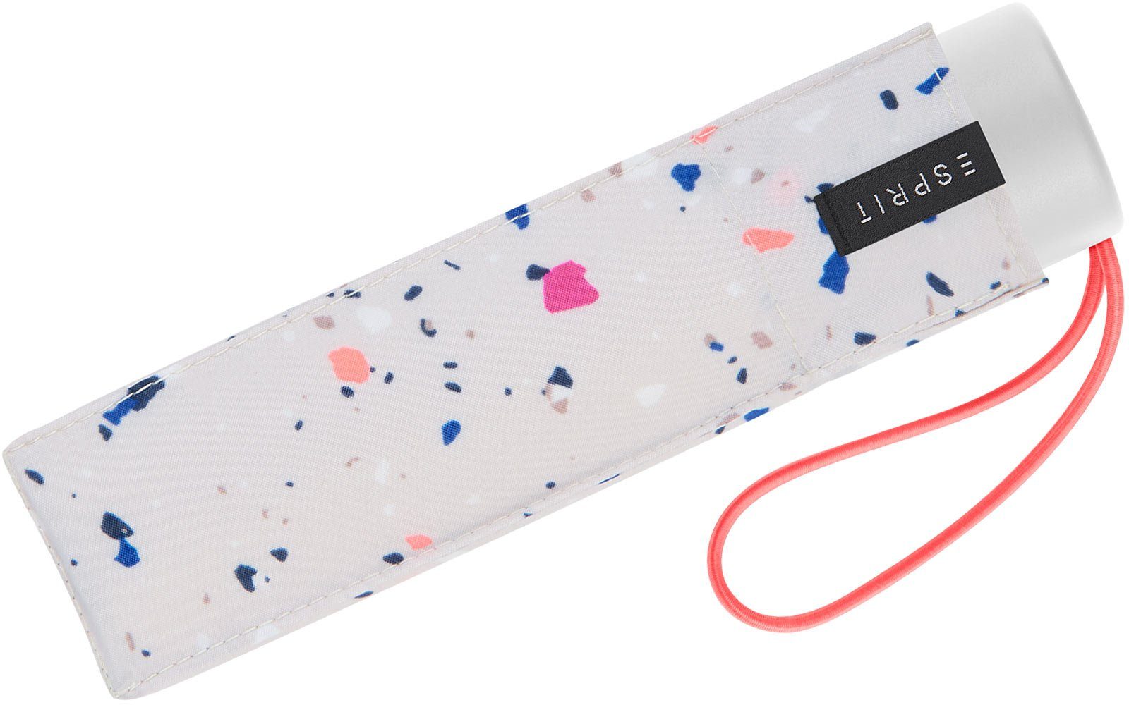 Mini klein, - Terrazzo Taschenregenschirm in Petito Esprit Regenschirm neuen winzig den - Dots weiß, Trendfarben