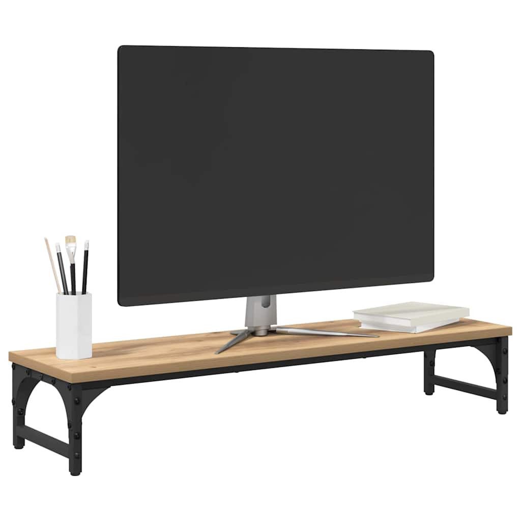 vidaXL Monitor-Halterung Monitor Halterung Artisan-Eiche 85 x 23 x 15,5 cm Holzwerkstoff, (1-tlg)