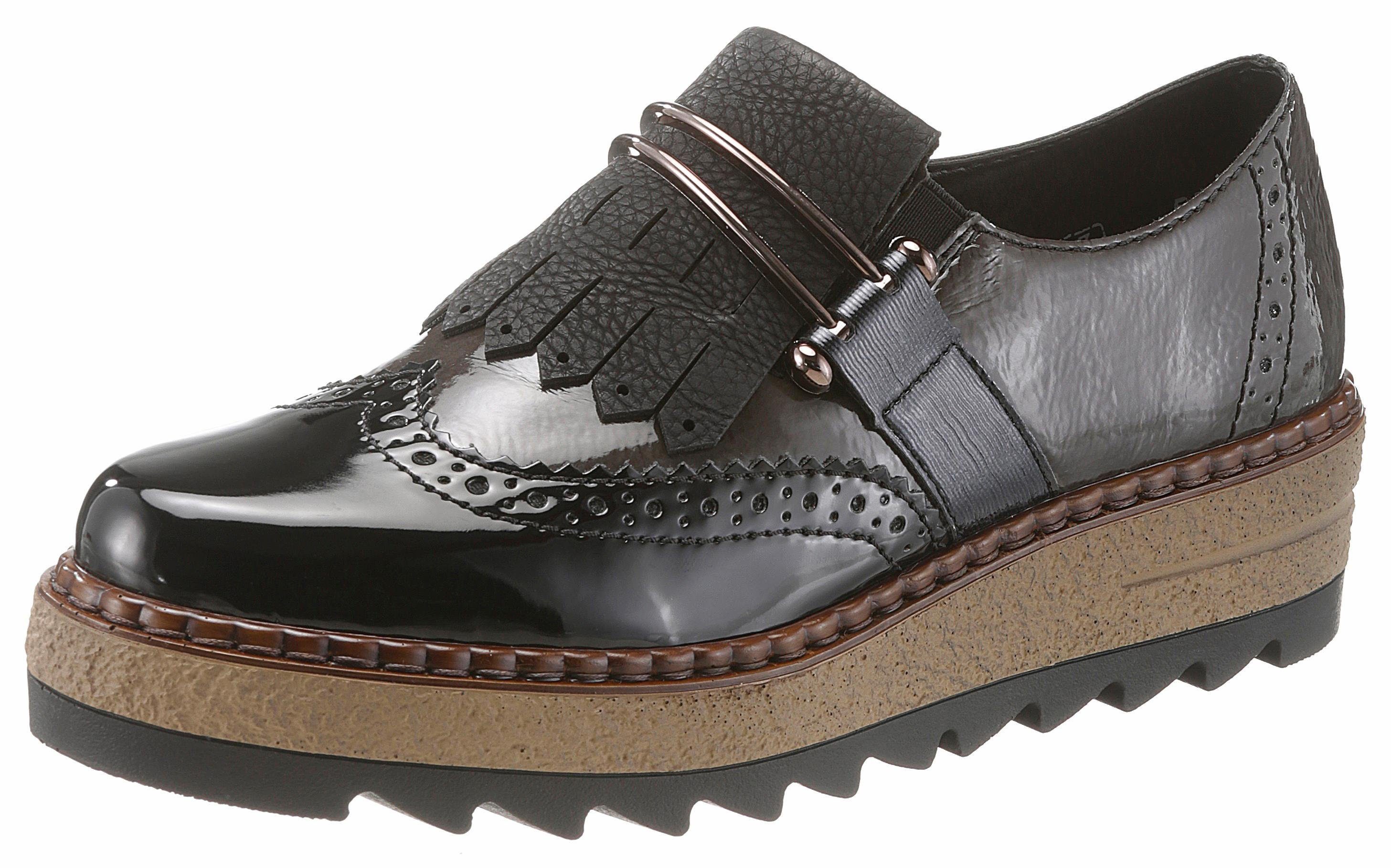 Schwarz taupe Halbschuhe Rieker Slipper 8926765145 Schwarz taupe Halbschuhe Rieker Slipper 8926765145