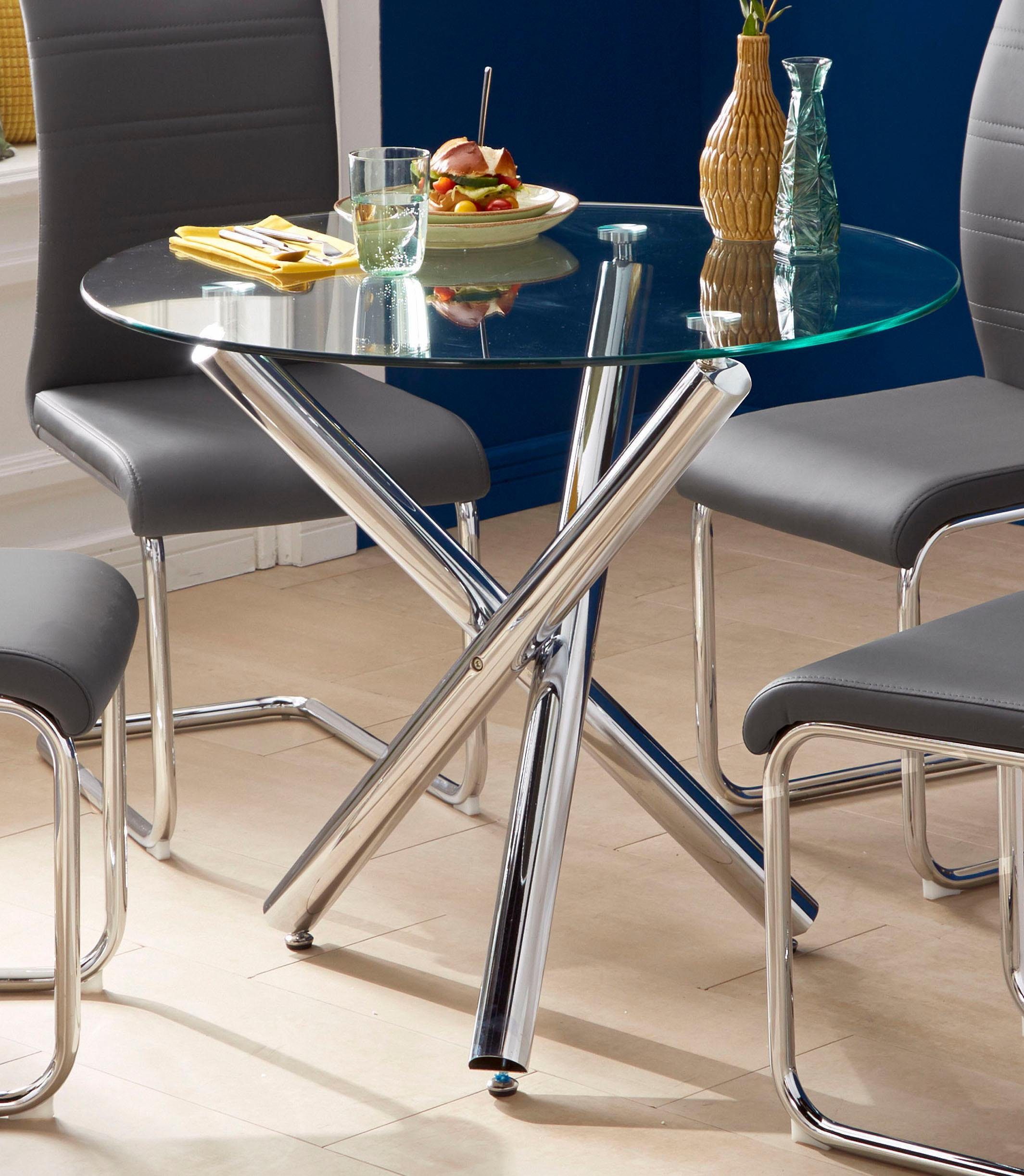 Spannende Esstisch Glas Rund 90 Cm Bildbrend3329