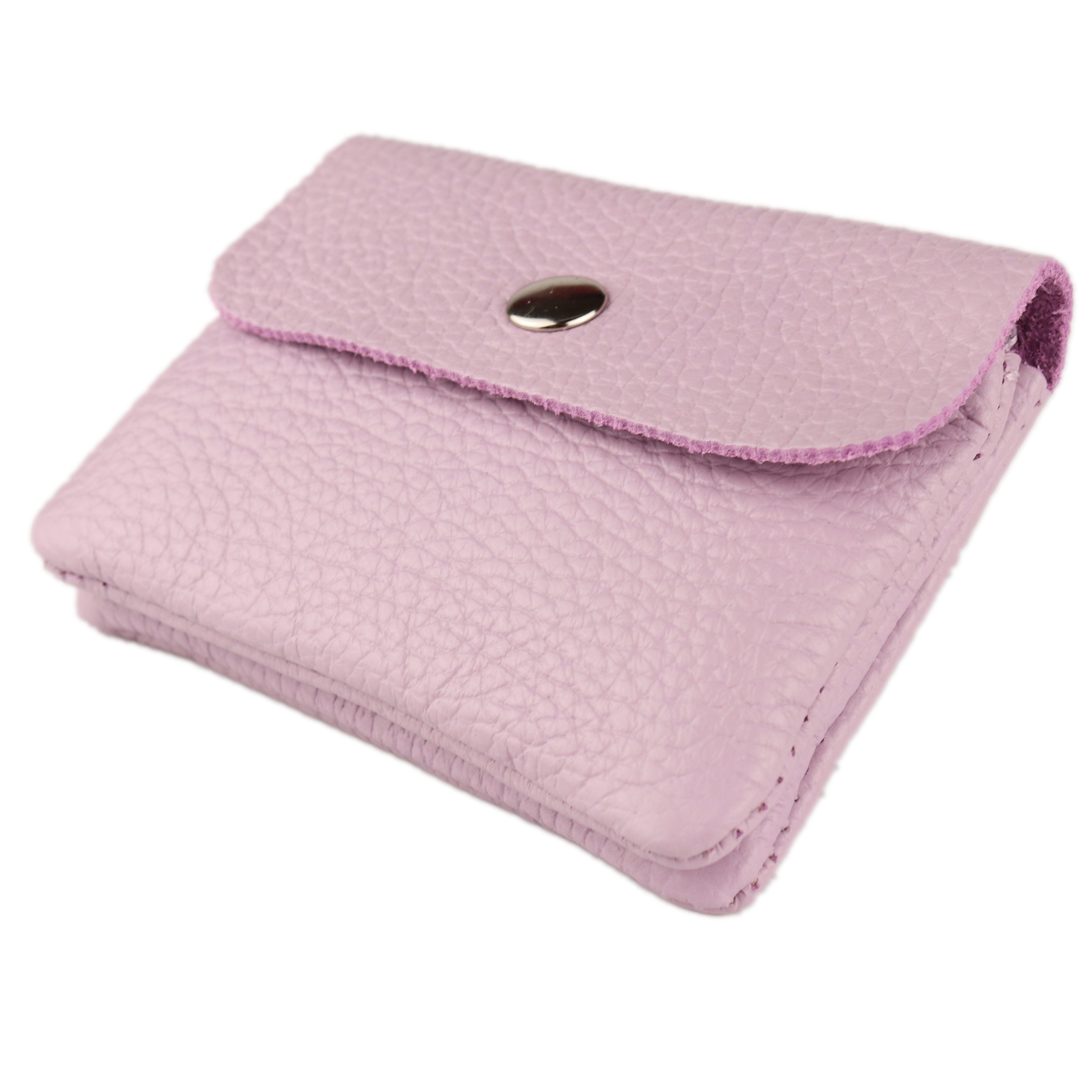 MIRROSI Mini Geldbörse Kleines Mittelgroßes Portemonnaie MADE IN ITALY Echtleder (11x8x2cm BxHxT), viele tolle Trendfarben zur Auswahl, leicht