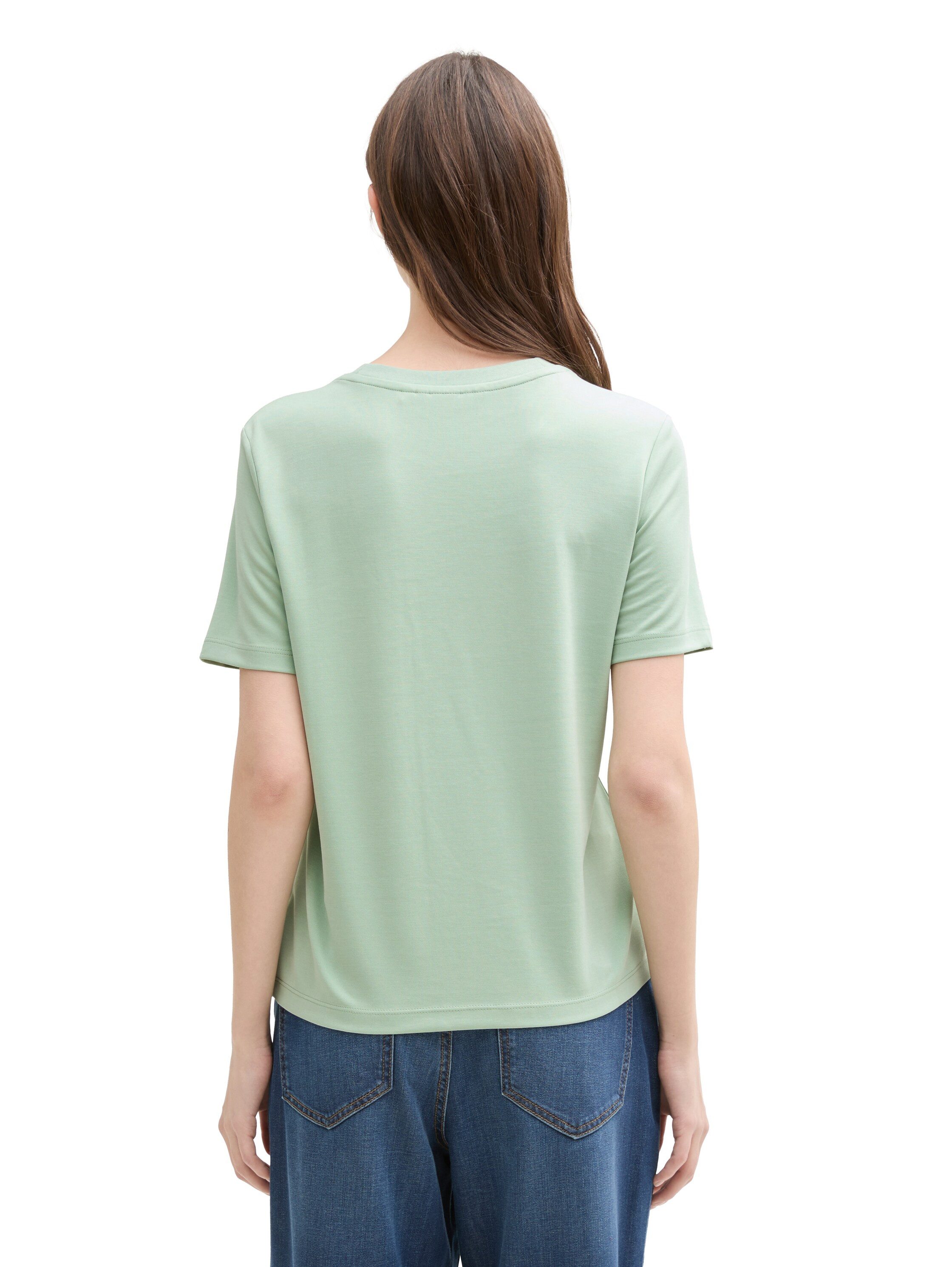 TOM TAILOR Denim Rundhalsshirt mit Rundhalsausschnitt günstig online kaufen