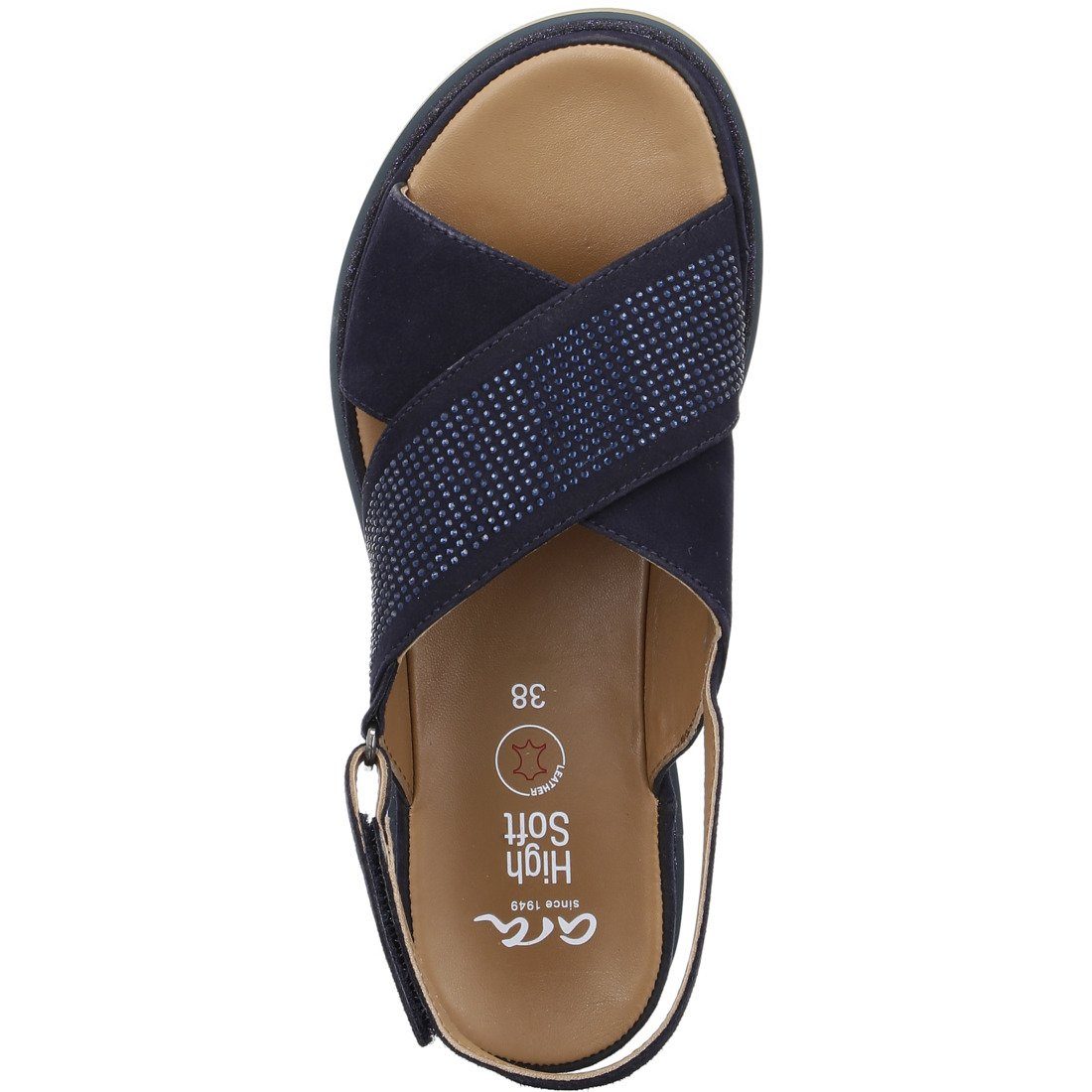 Schuhe, Sandalette 044854 Dubai Rauleder Sandalette Damen - Ara Ara blau