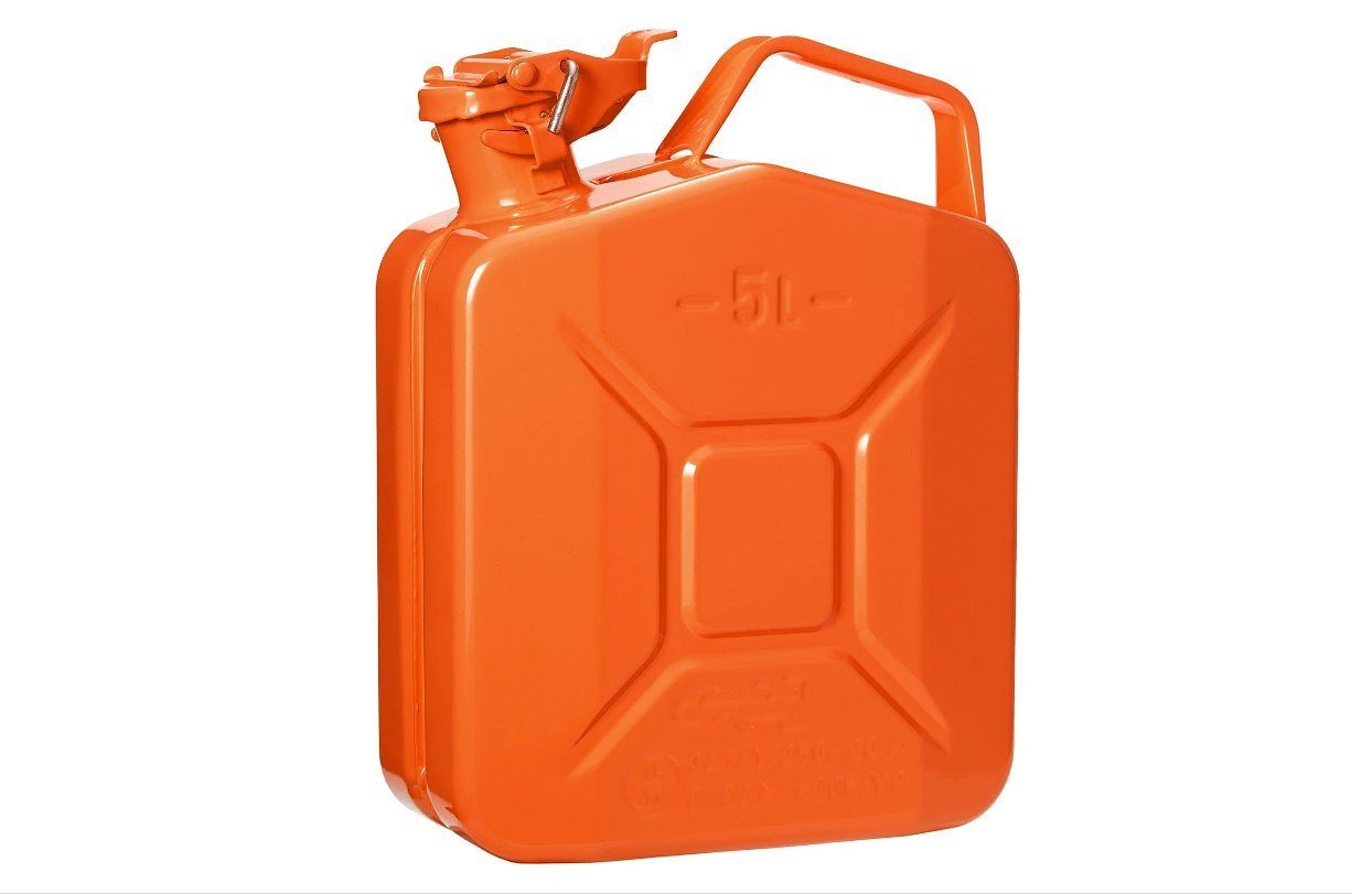 Oxid7 Benzinkanister Benzin Diesel St), (1 5L Metall Orange & Reservekanister