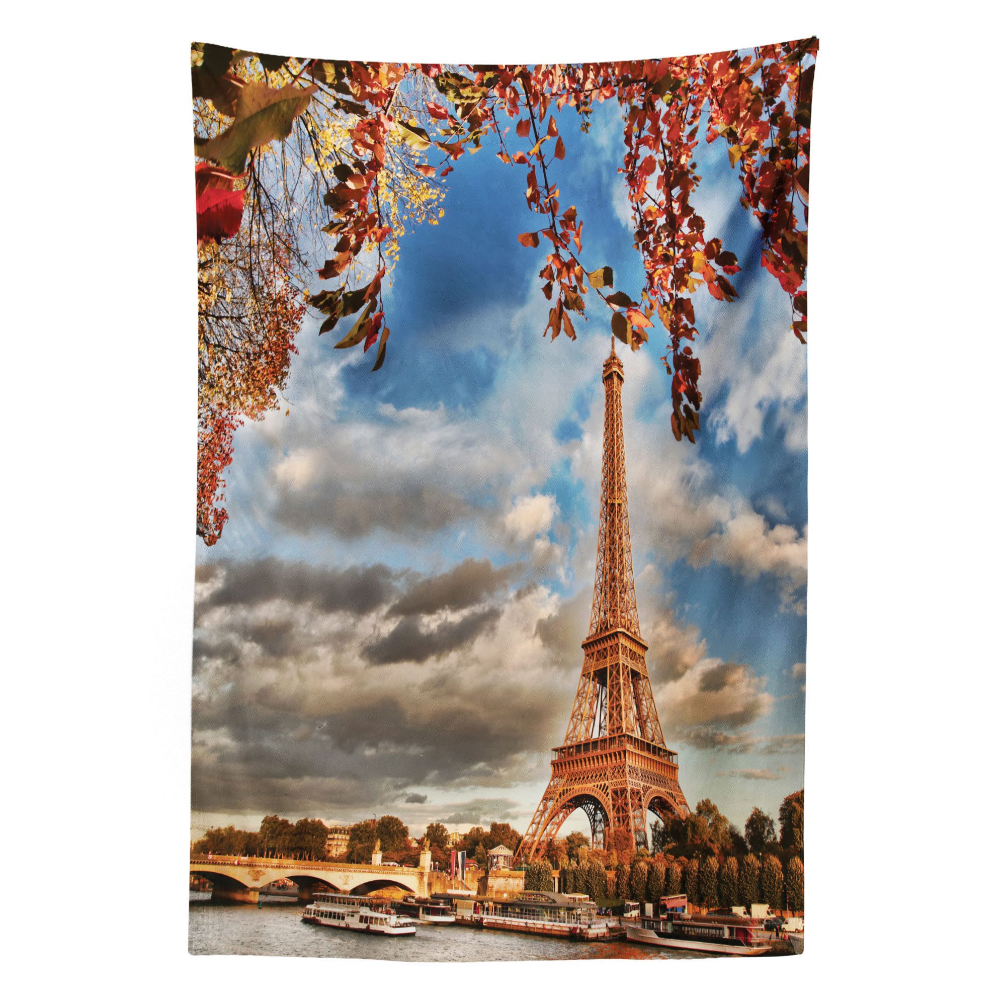 Abakuhaus Wandteppich aus Weiches Mikrofaser Stoff Für das Wohn und Schlafzimmer, rechteckig, Paris Schönheit des Herbstes Eiffel Отзывы