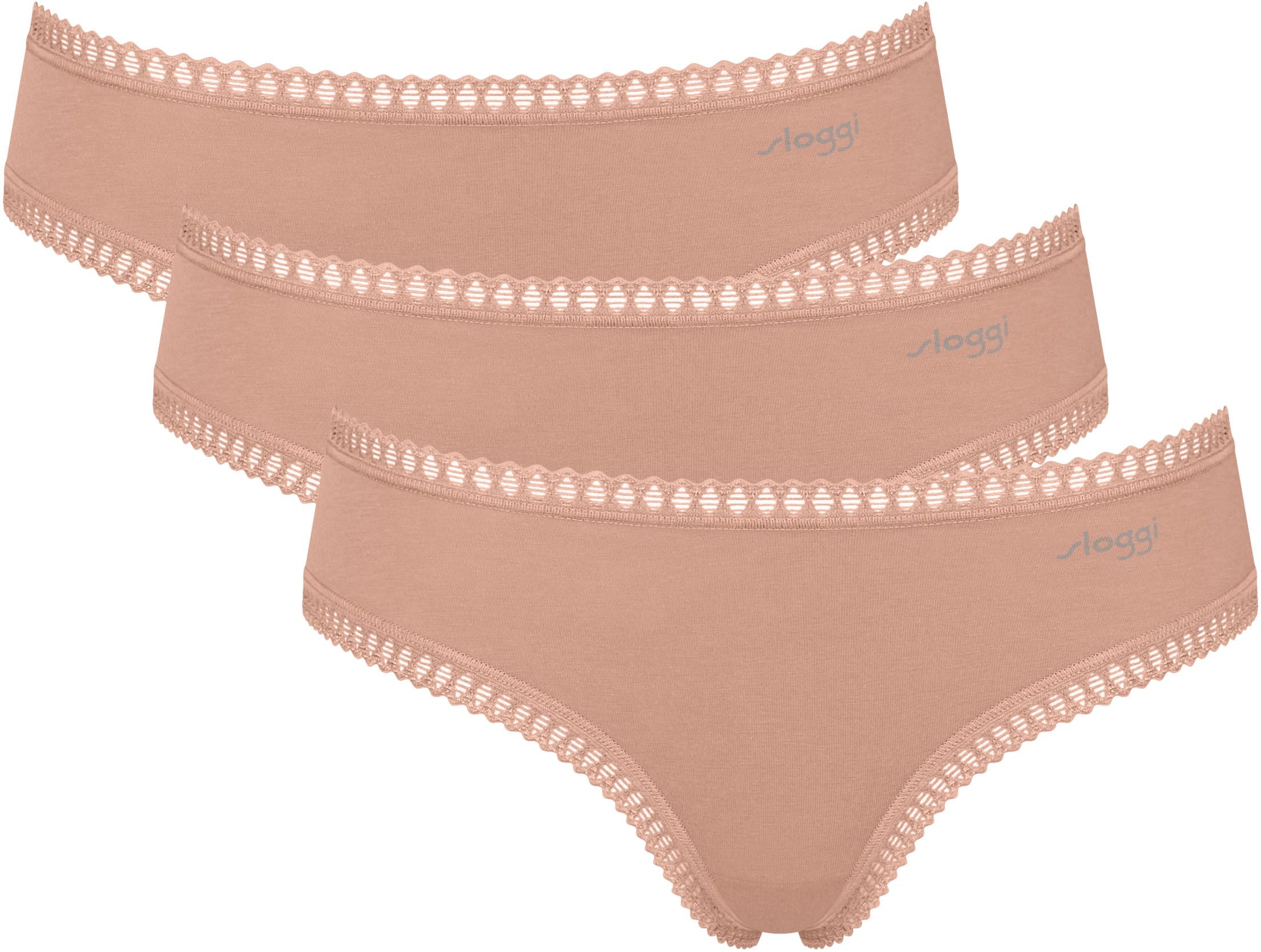 sloggi Hipster GO Crush (3er Pack) Spitze, elastisch, weich, Multipack, Bau günstig online kaufen