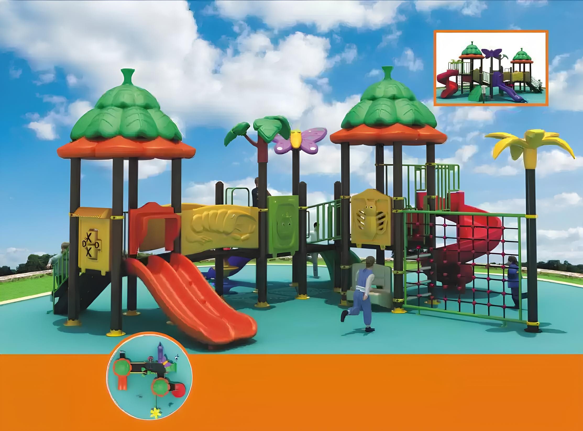 JVmoebel Spielturm Outdoor Spielturm mit Rutsche aus wetterbeständigem Material, Made in Europa