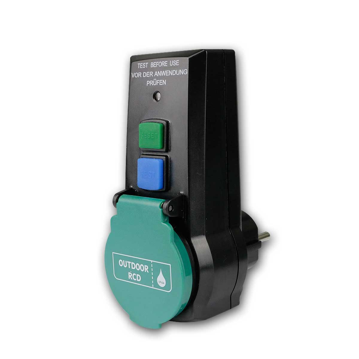 REV Personenschutzstecker Personenschutz-Adapter Zwischenstecker IP44 230V