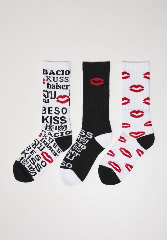 (1-Paar), 3-Pack Socks Kiss Socks Accessories Sneaker Freizeitsocken MisterTee