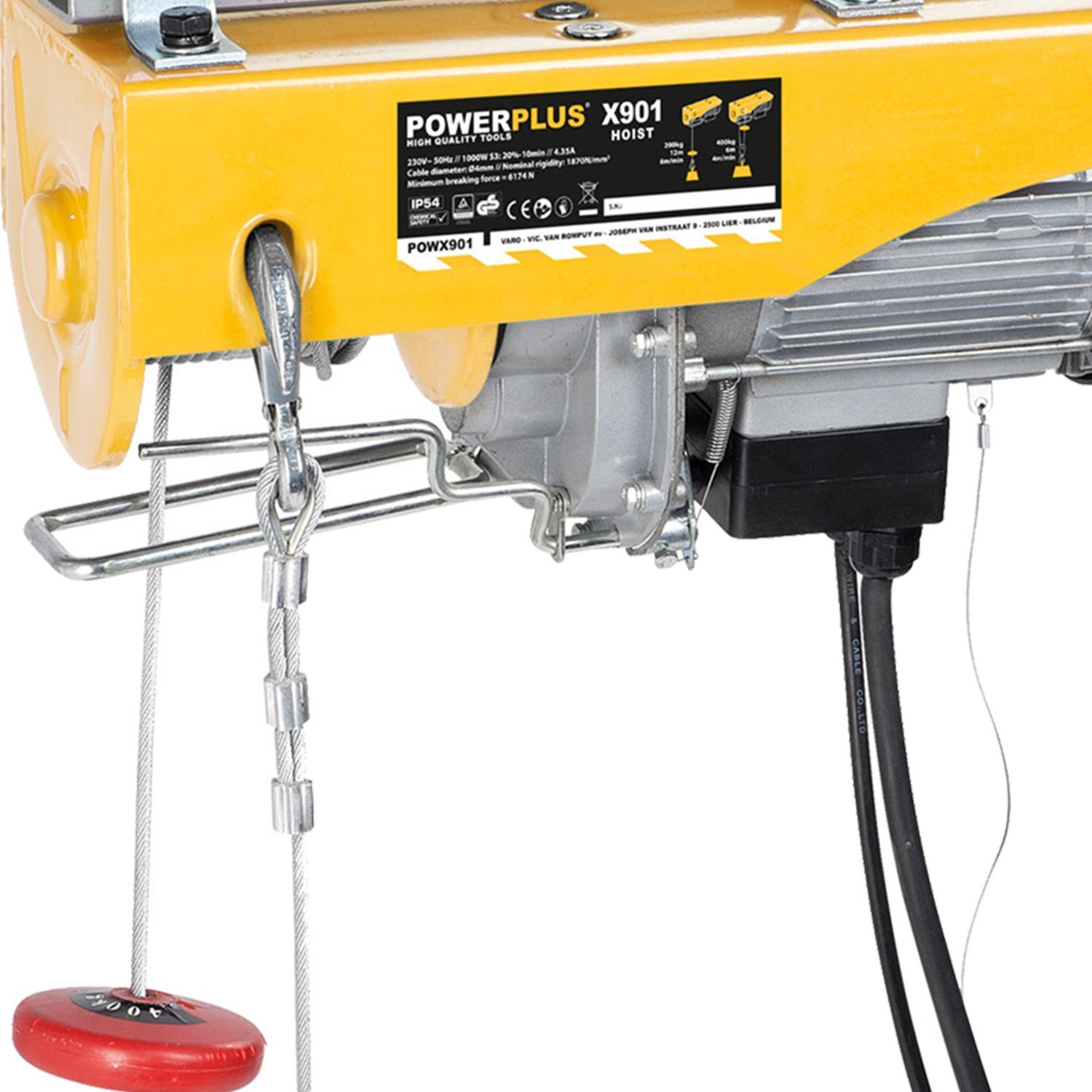 POWERplus Seilwinde elektrisch, Elektro-Seilzug