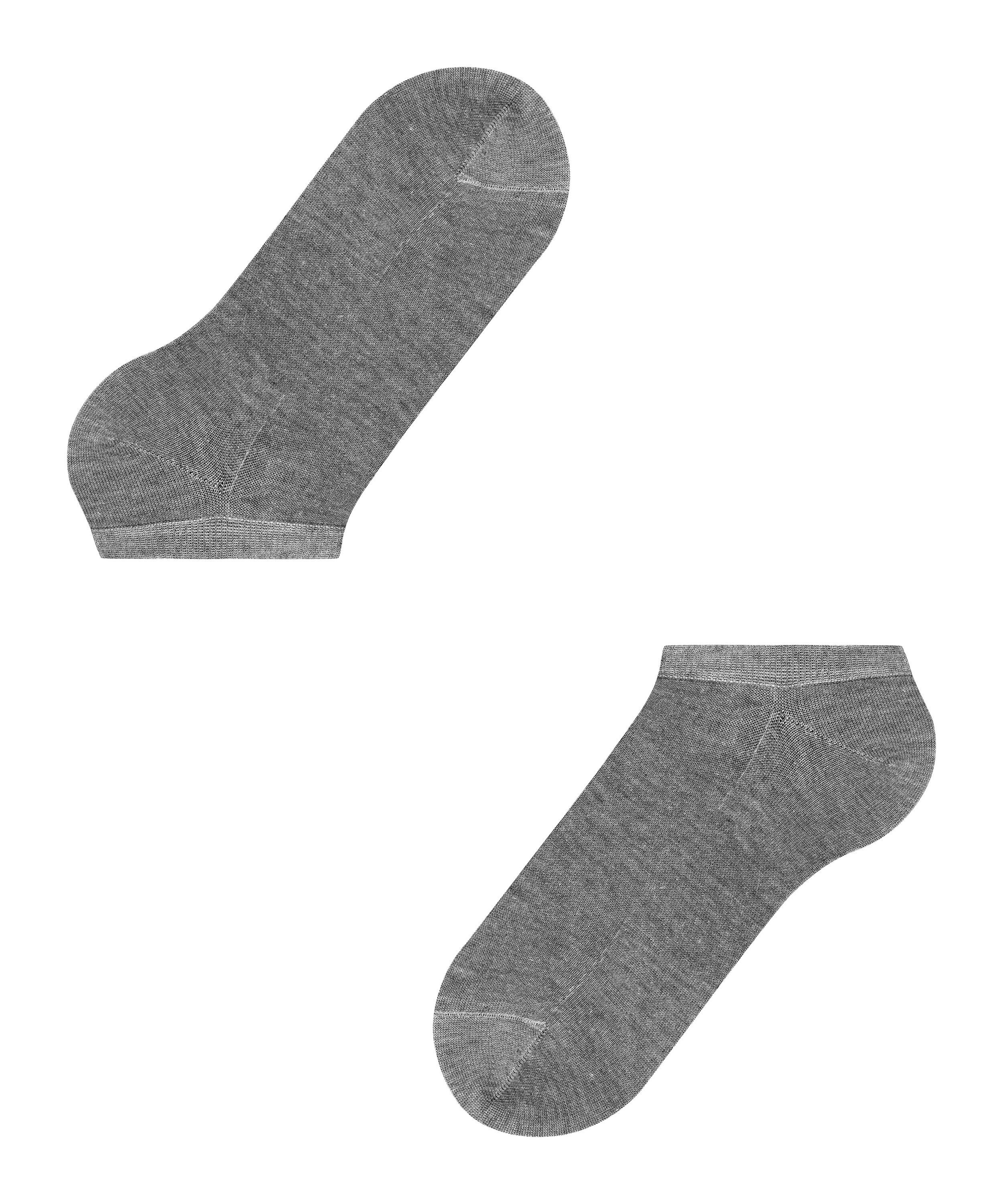 (3216) greymel. Sneakersocken Active FALKE Material aus atmungsaktivem light (1-Paar) Breeze