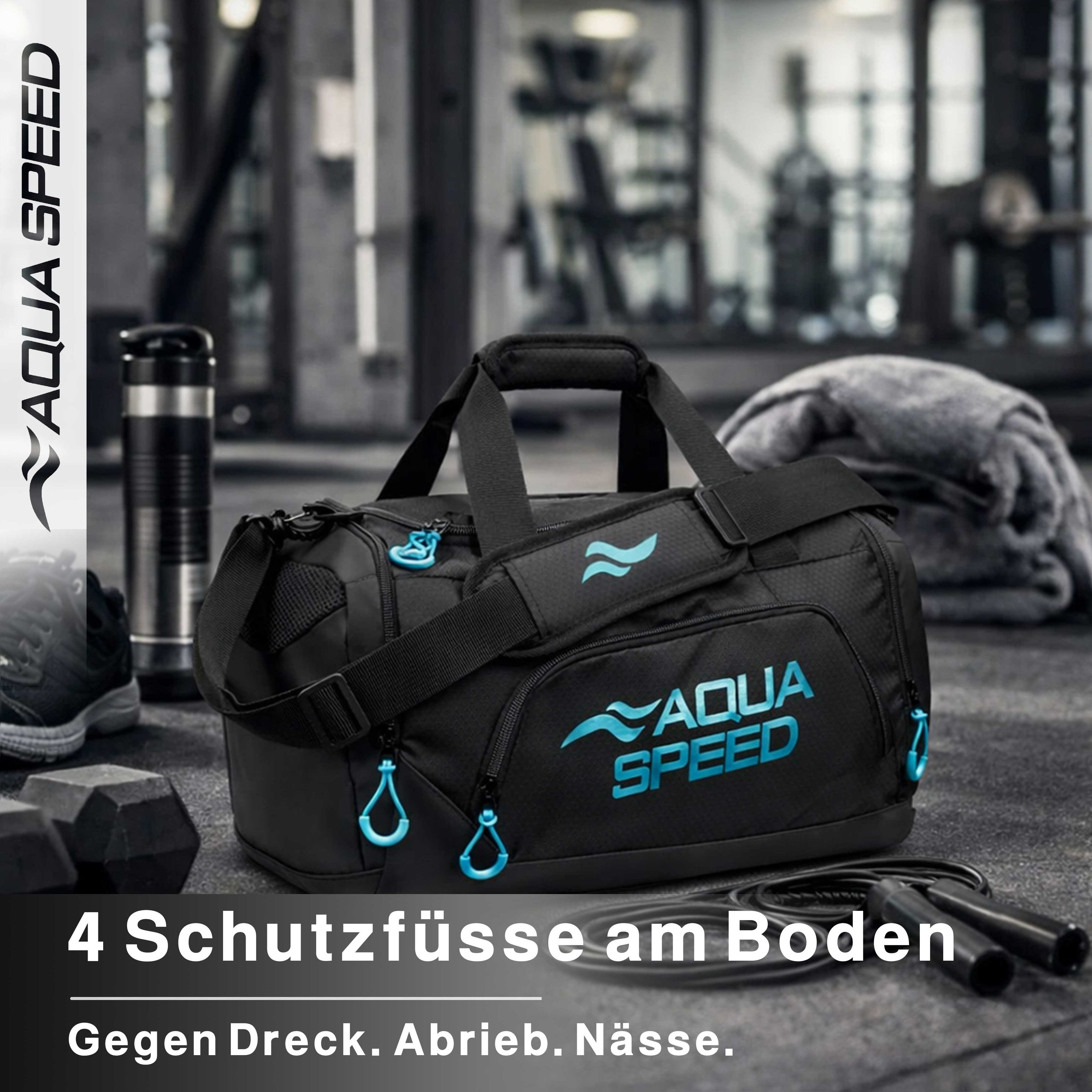 Aqua Speed Sporttasche Duffle Bag S 33L Training Fitness Schwimmen Pool leicht 74 (Schwimmtasche klein mit praktischen Fächern und Tragekomfort), Stabile Konstruktion für regelmäßigen Einsatz im Sportbereich