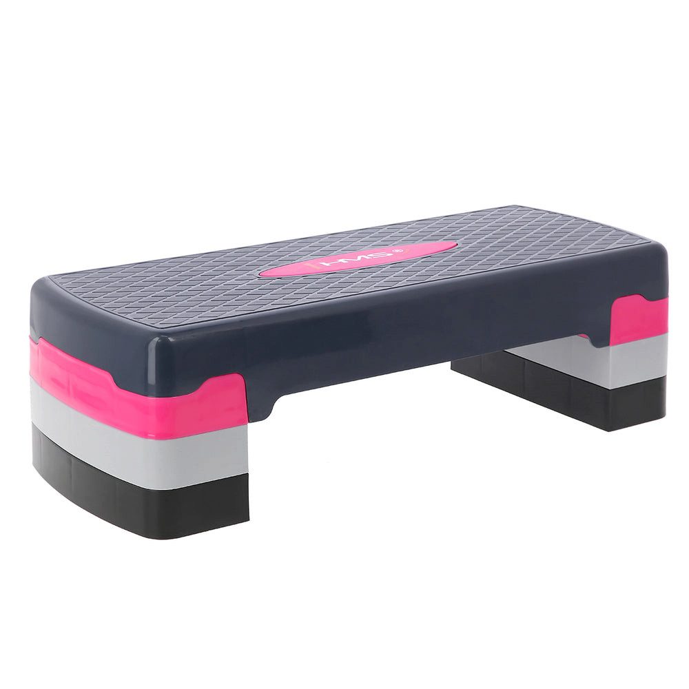 HMS Stepper Aerobic-Steppbrett Trittstufe Fitnessbrett (Spar-Set, 1-tlg., 68 x 28 cm rutschfest), 3-stufig höhenverstellbar, rutschfest, bis 200 kg