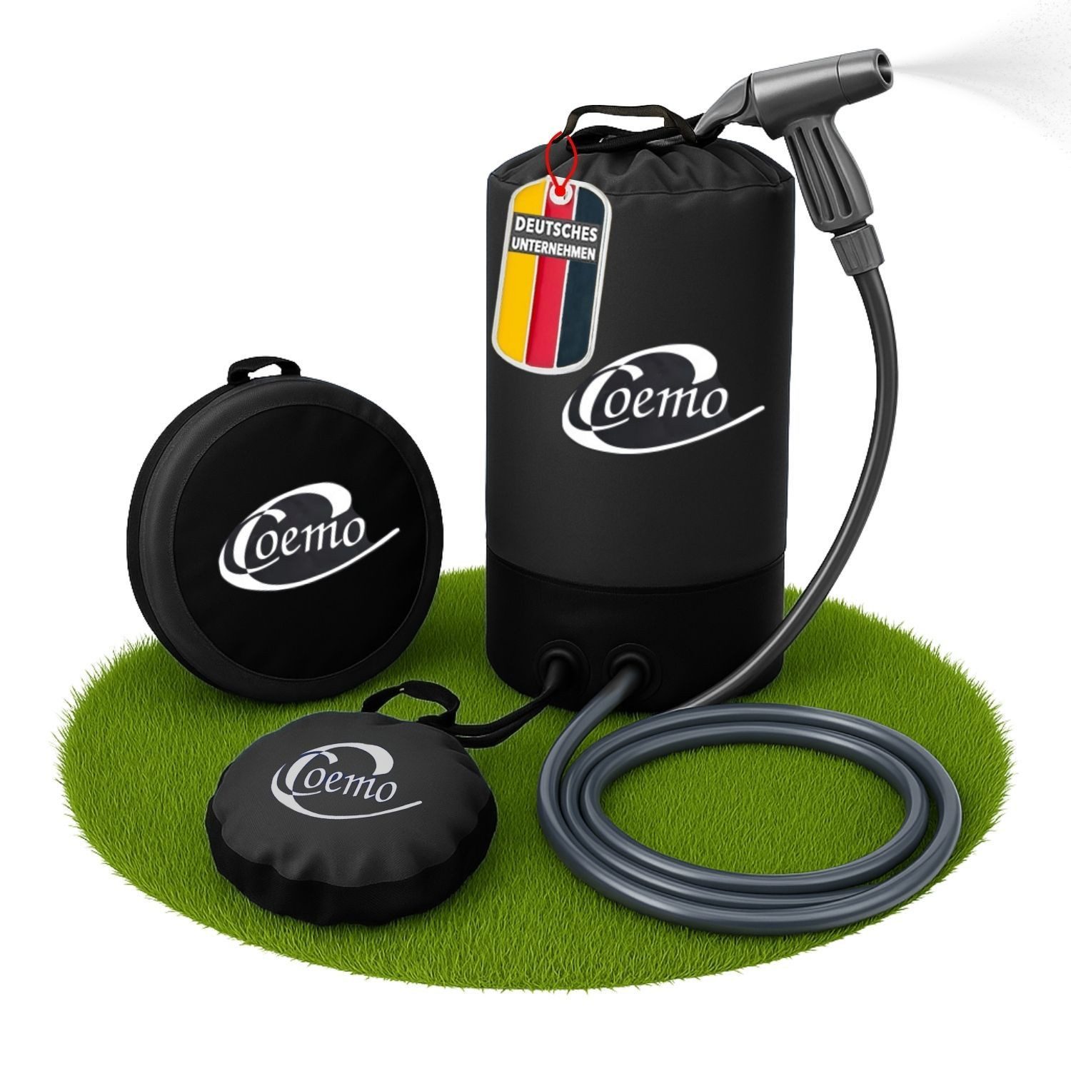 Coemo Gartendusche, Schwarz Solardusche mit Fußpumpe, günstig online kaufen