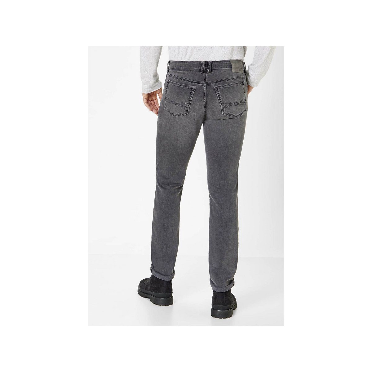 grau 5-Pocket-Jeans Paddock's (1-tlg)