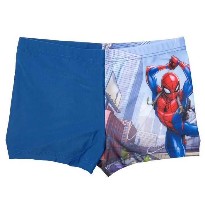 United Labels® Badehose Marvel Spiderman Badehose für Jungen Schwimmhose Badekleidung Hose Kinder Blau