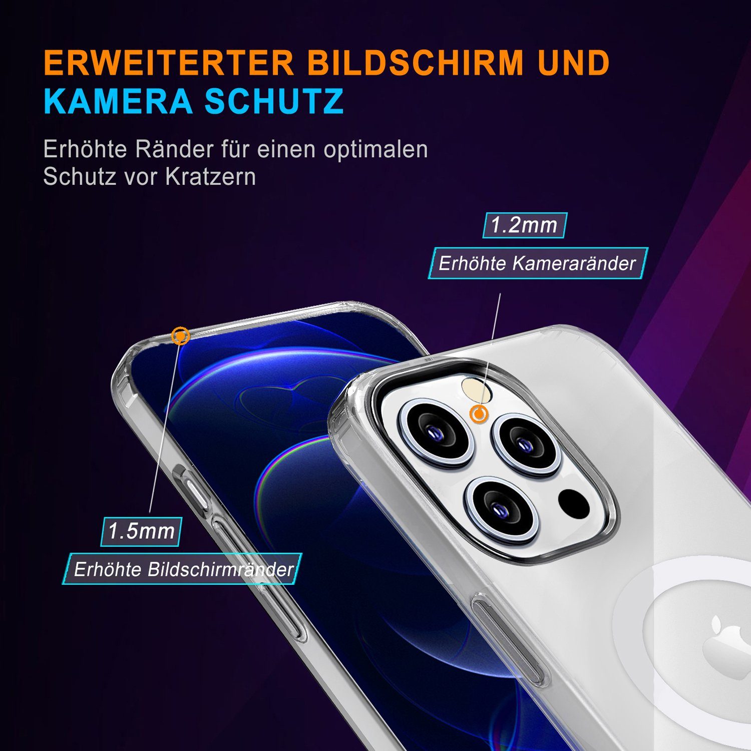 Frentree Handyhülle für alle iPhone Modelle 11/12/13/14, Premium Schutzhülle mit MagSafe, Schnelles Laden mit 15W, Anti-Vergilbung Case, Magnetische Handy Schutzhülle