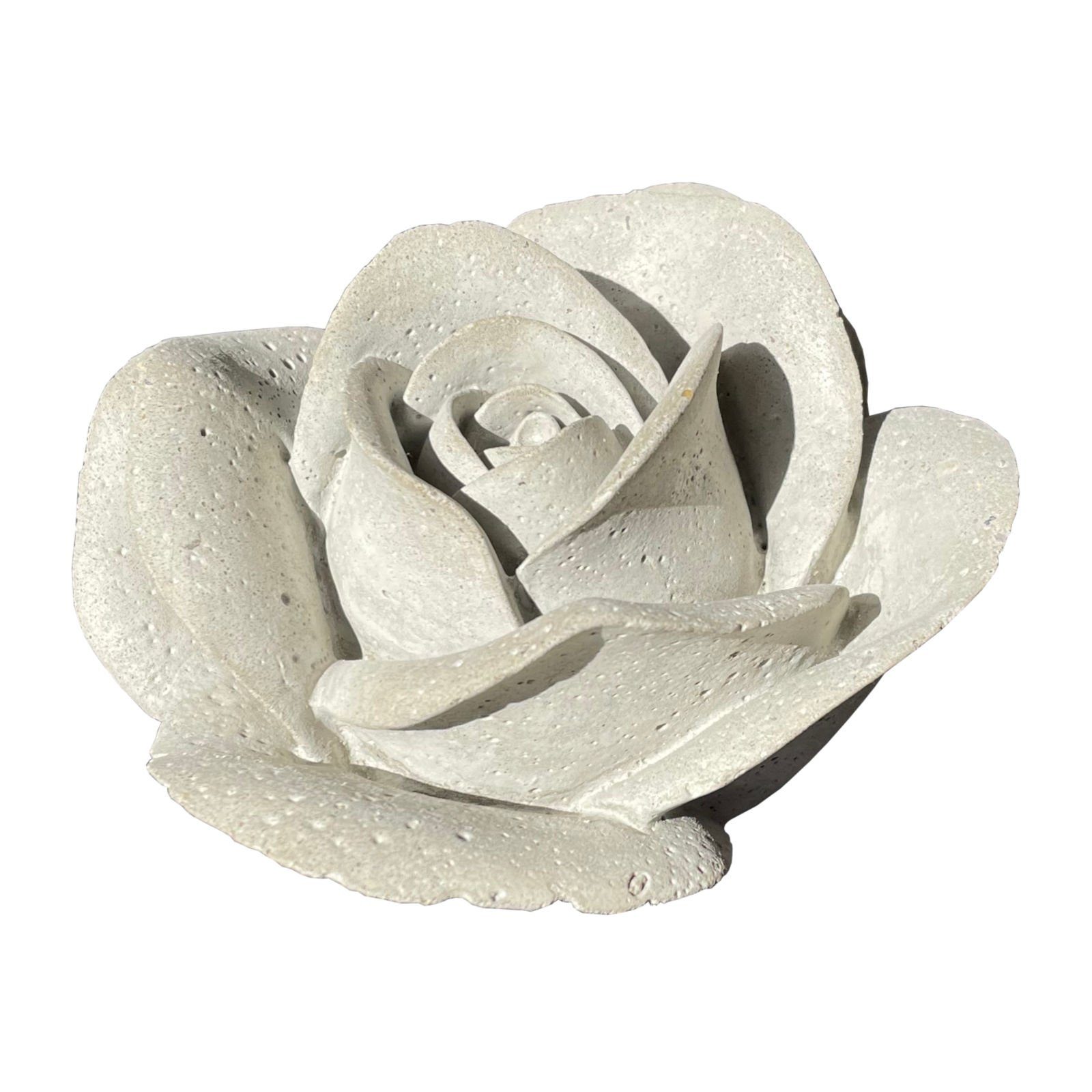 ZGM Gartenfigur Betonfigur Rose ROSA, handgefertigte Dekoration für Garten und Haus