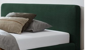 meise.möbel Holzbett Polsterbett Mattis Cord, dunkelgrün, 140/160/180 x 200 cm, verschie