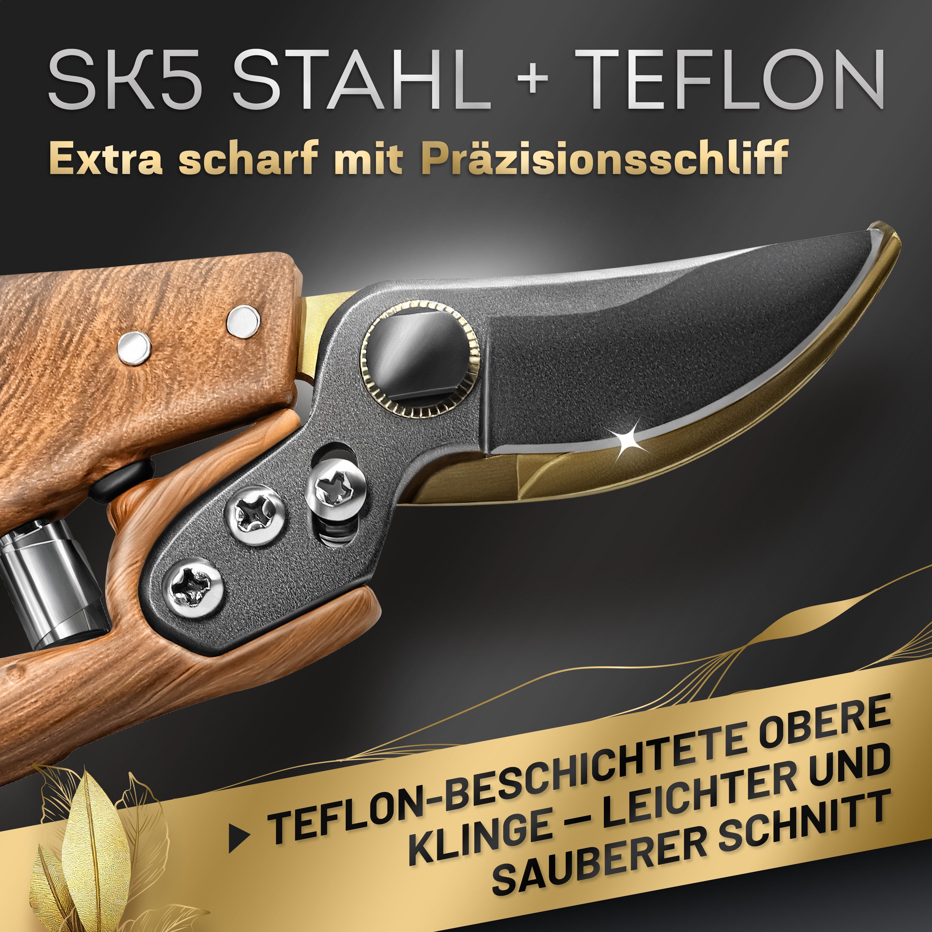 GRÜNTEK Gartenschere Premium Gartenscheren Set Bypass günstig online kaufen