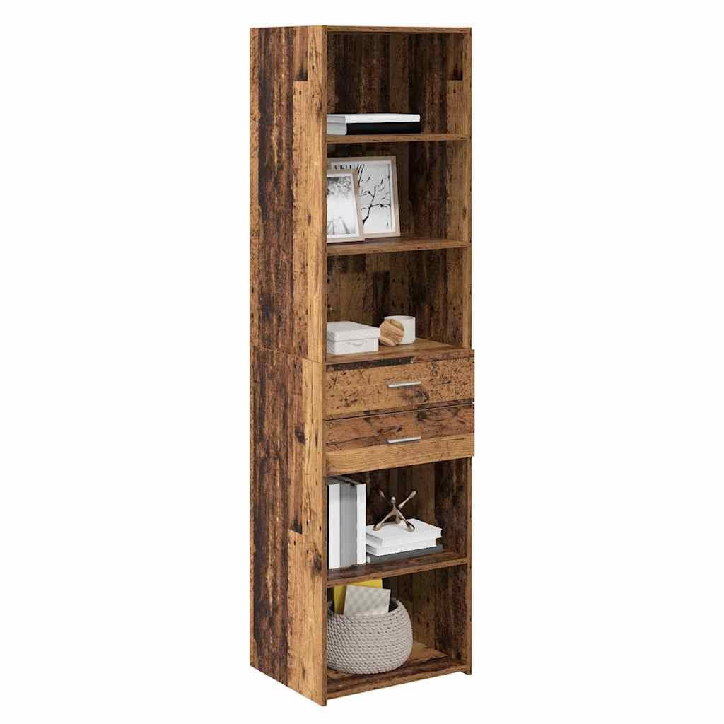 vidaXL Highboard Highboard Altholz 50 x 42,5 x 185 cm Holzwerkstoff (1 St)