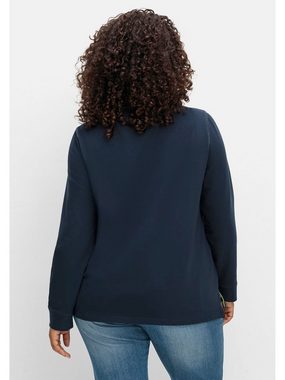 Sheego Sweatshirt Große Größen mit Wordingprint, aus elastischer Baumwolle
