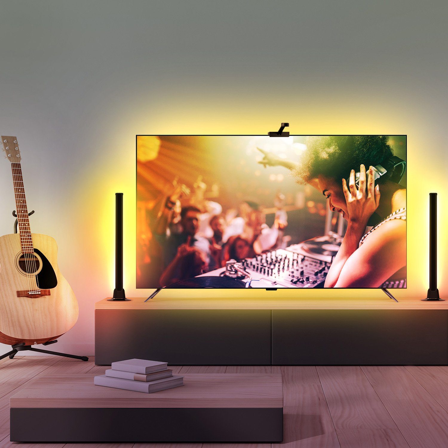 KINSI LED Stripe LED TV-Hintergrundbeleuchtung,Smart 3.4m LED-Lightbar, RGBIC-Effekt, APP