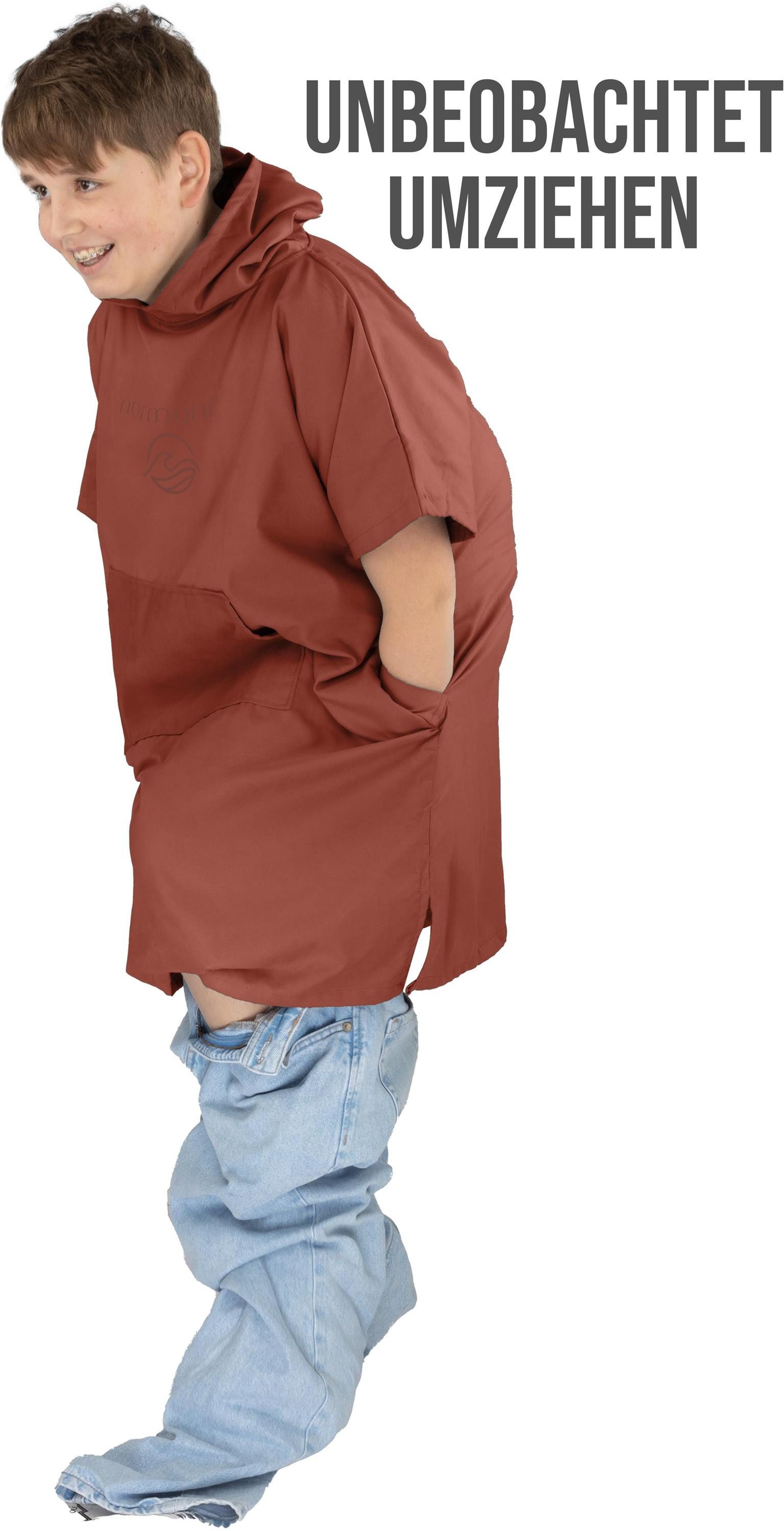 normani Babybademantel Kinder Mikrofaser Badeponcho Luquillo, Kapuze, Schlupf, Bade Handtuch mit Kapuze für 6-9 Jährige