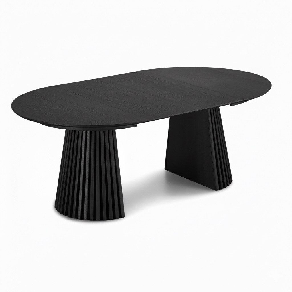 ebuy24 Esstisch Tokyo Esstisch inkl. 2 Zusatzplatten ø120x120-160-