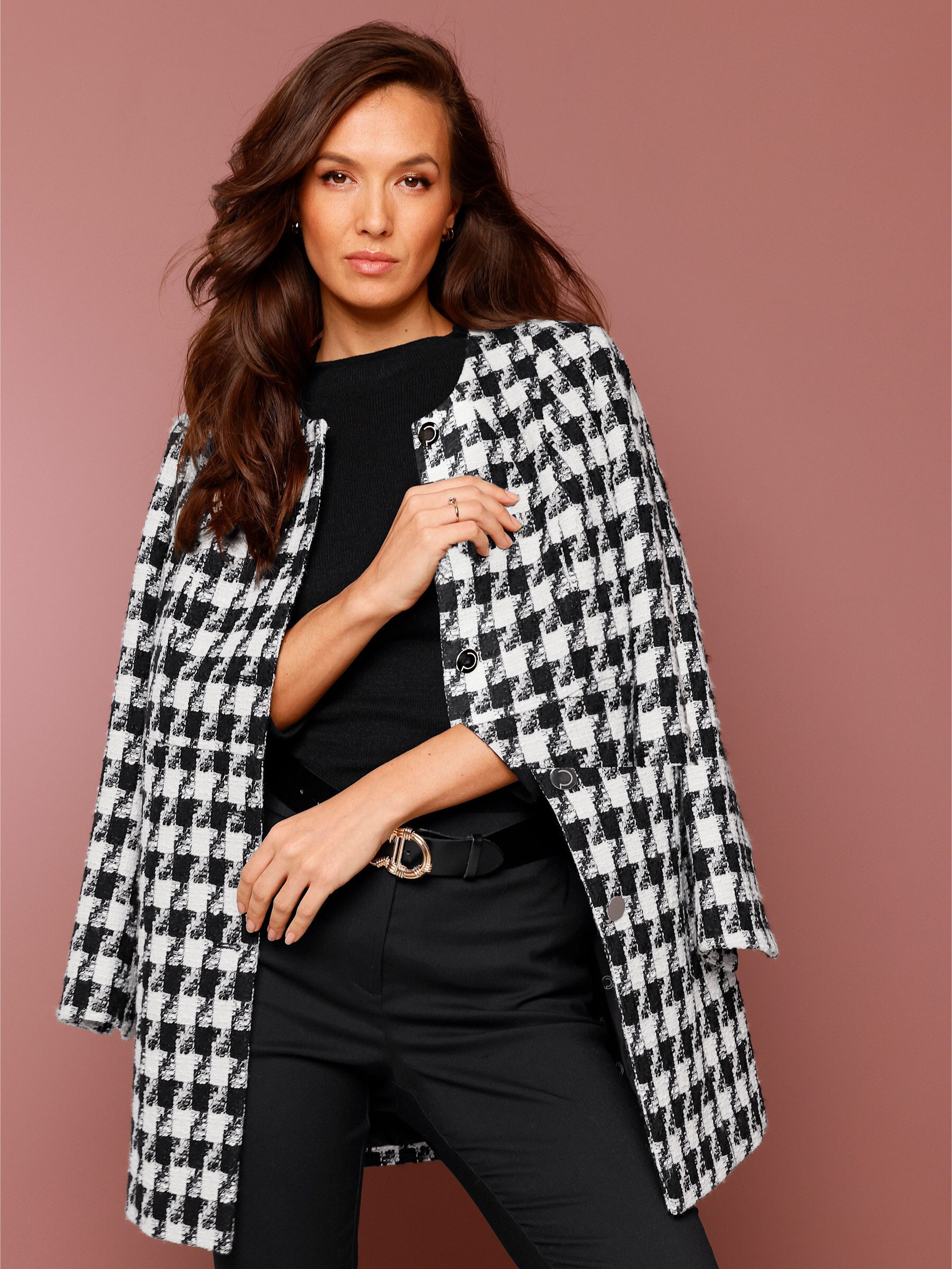 creation L Blusenblazer Woll-Mix-Blazer Langarm