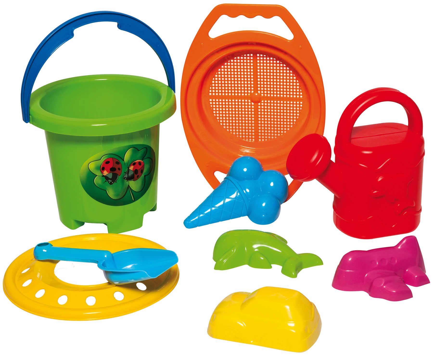 Dohany Sandform-Set Sandspielzeug Eimergarnitur 9-tlg. MEGASET, günstig online kaufen