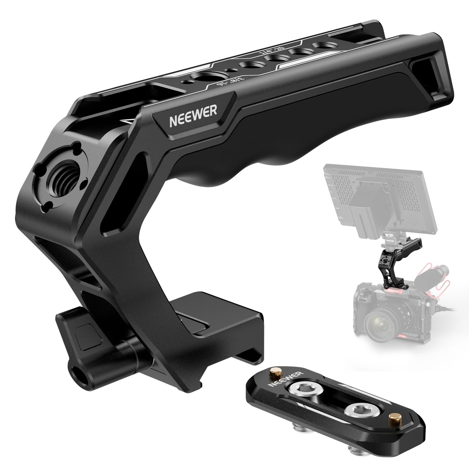 Neewer Kamerazubehör-Set CA008 Top Handle obere Griff und NATO Schiene Kit, (Packung)