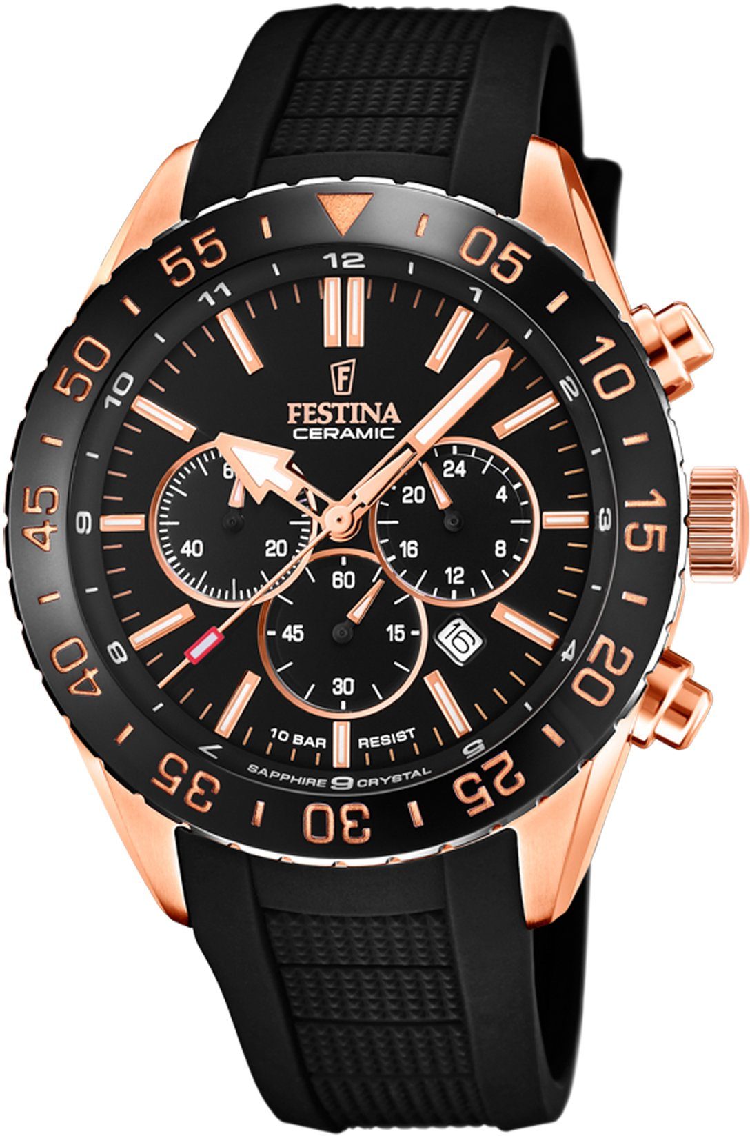 Festina Chronograph Keramik Kollektion F20516/2, Armbanduhr, Quarz, Herren, günstig online kaufen