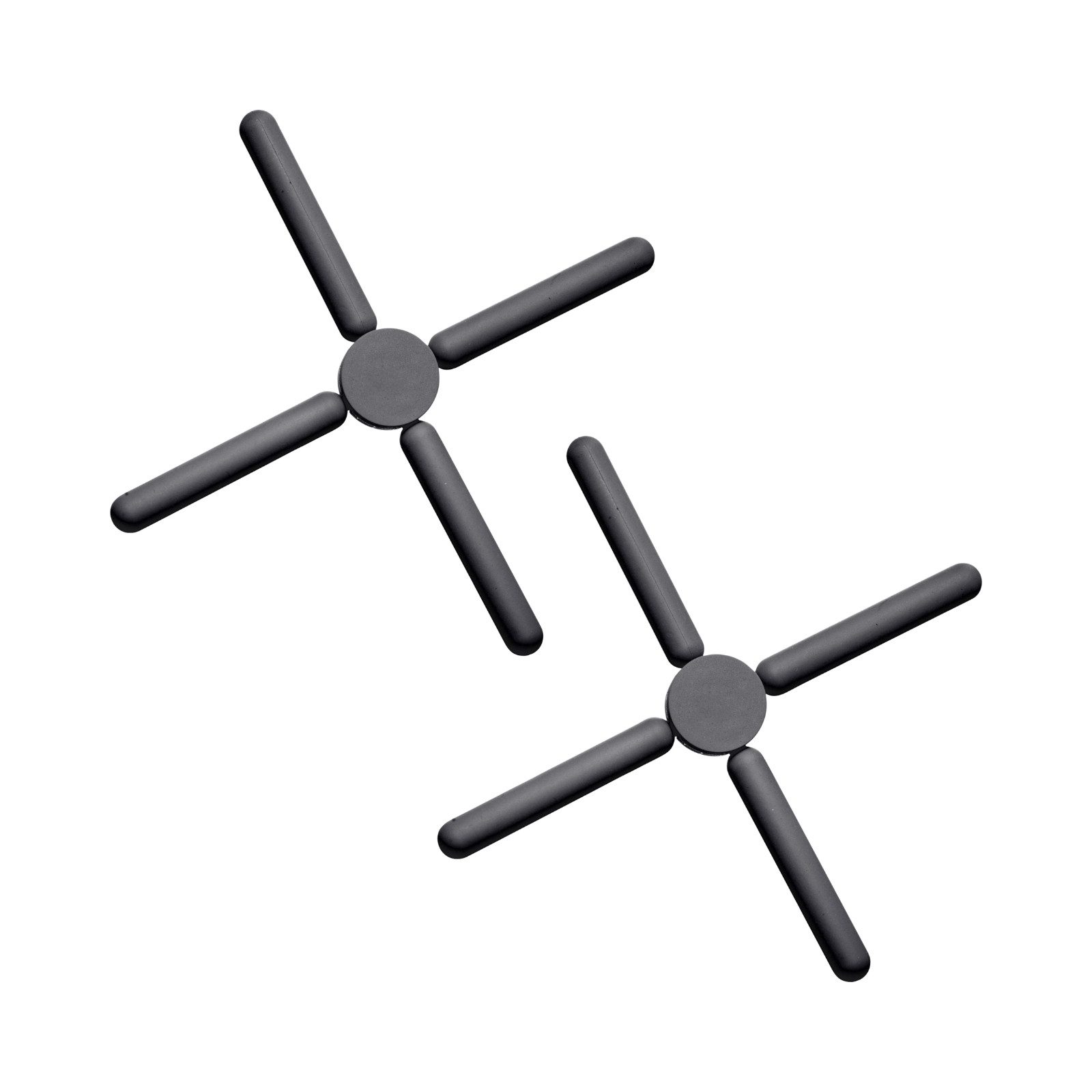 Thiru Topfuntersetzer faltbar, Ø 22 cm, hitzebeständig bis 200 °C, BPA-frei, Zubehör für Töpfe und Pfannen bis Ø 22 cm, 2-tlg., zusammenklappbar, hitzebeständig bis zu 200 °C