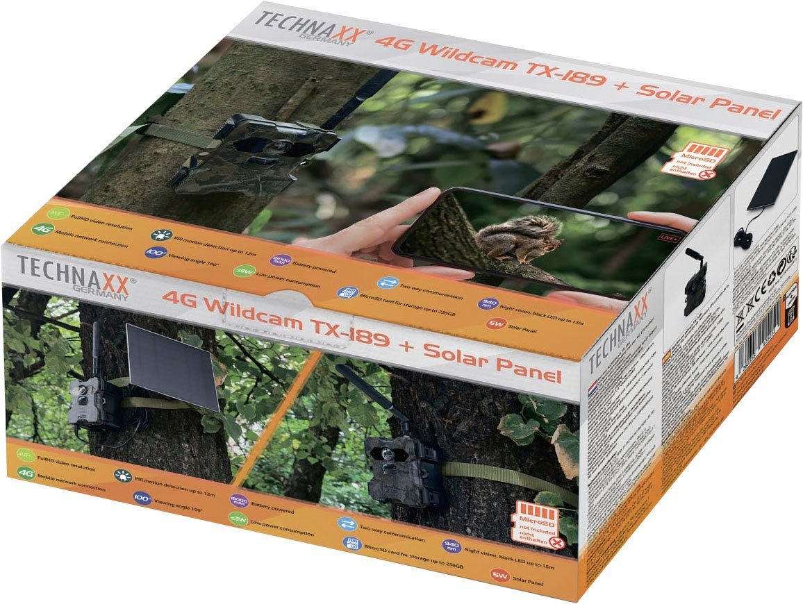 Technaxx Wildkamera 4G Wildcam TX-189 + Solar Panel (Außenbereich)
