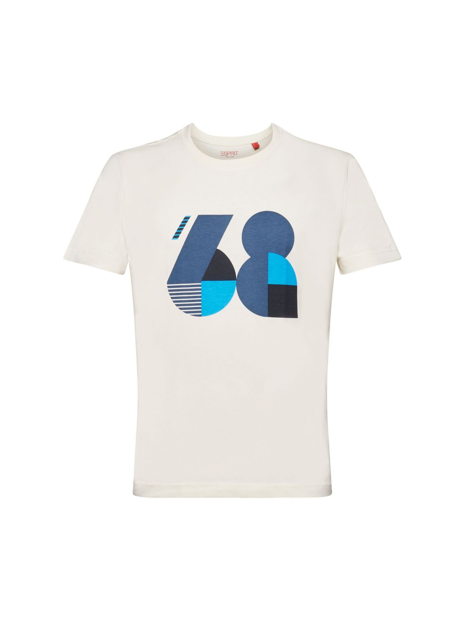 Baumwolle Bedrucktes Esprit 100 % Jersey-T-Shirt, ICE (1-tlg) edc T-Shirt by