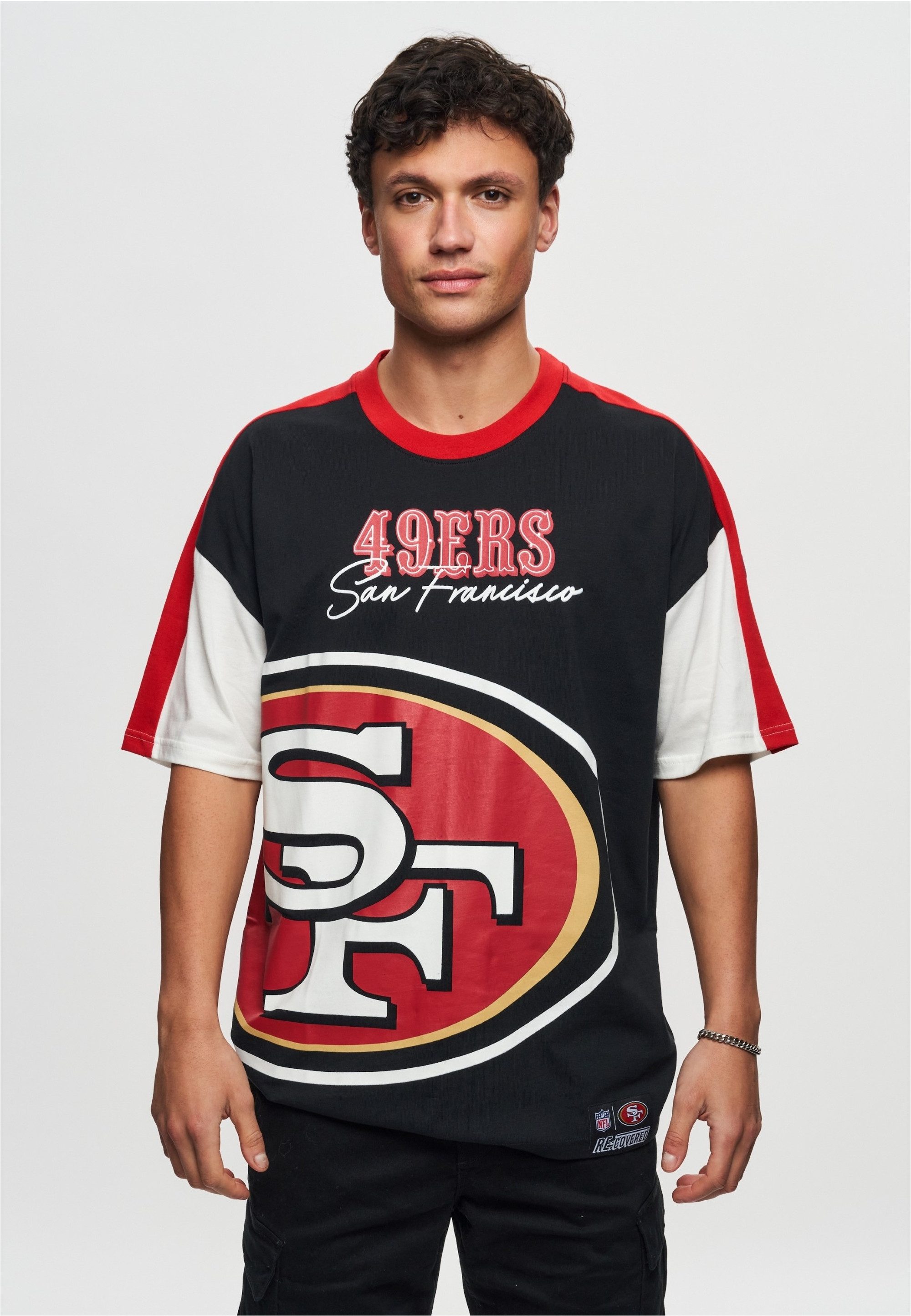 Recovered T-Shirt NFL 49ERS San Francisco Cut and Sew Oversized (1-tlg) im zeitlosen Design