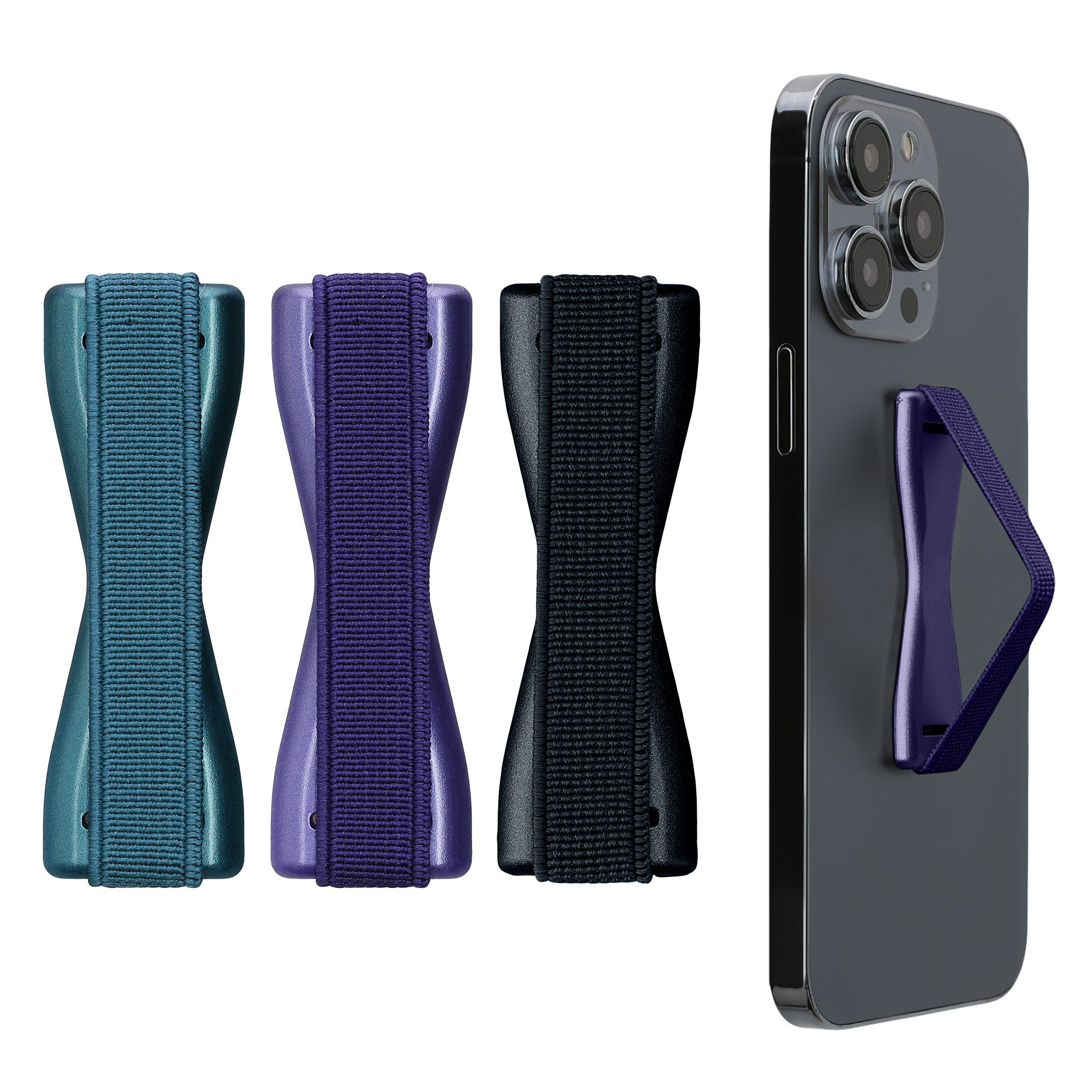 kwmobile Popsockets Smartphone Fingerhalter 3 Set, (3-tlg., Handy Halter Griff Halterung Einhandbedienung - 3x Handyhalter)